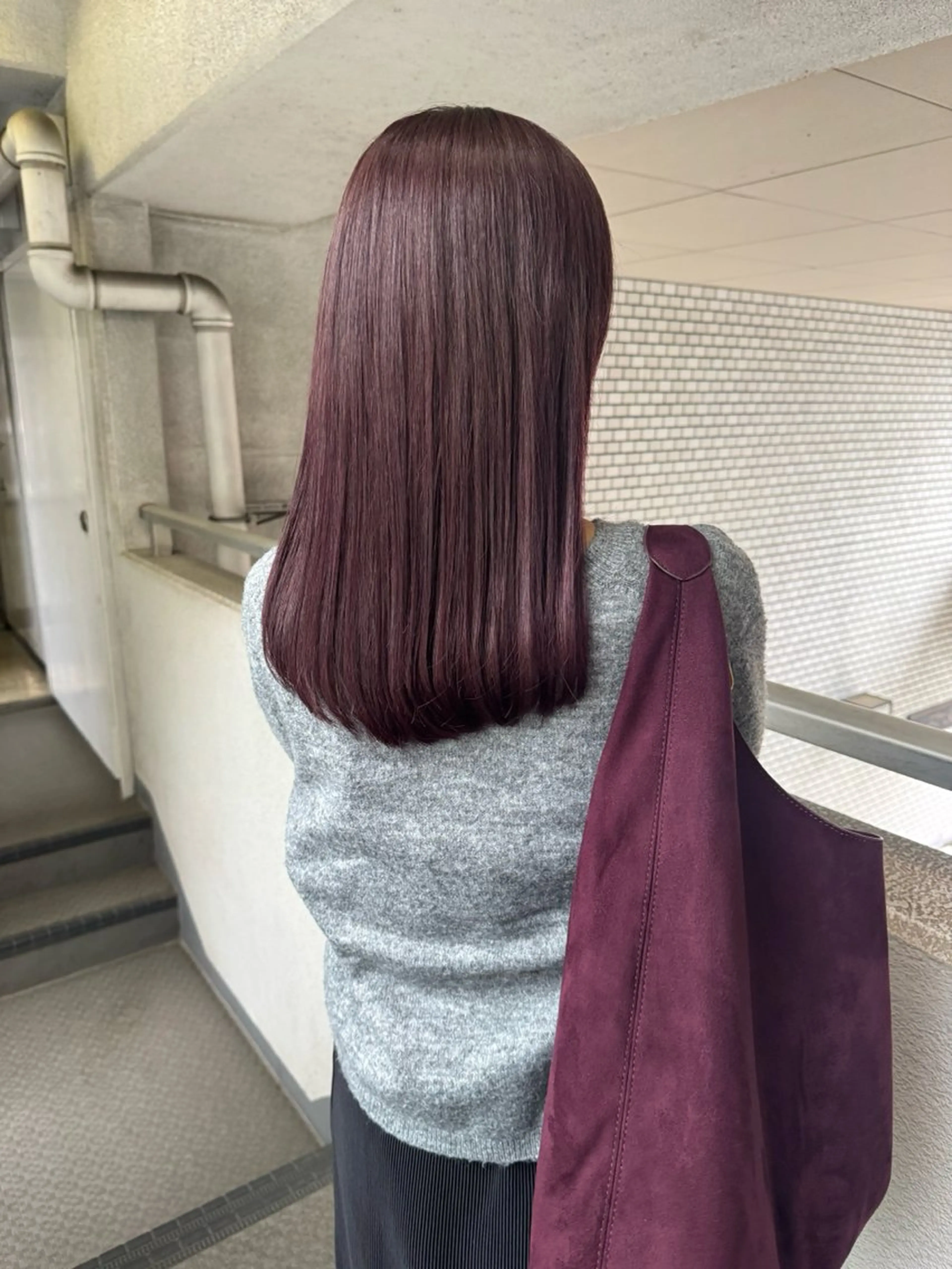 カラー ヘアカラー ブリーチカラー🎀 韓国風/寺門美優のヘアスタイル