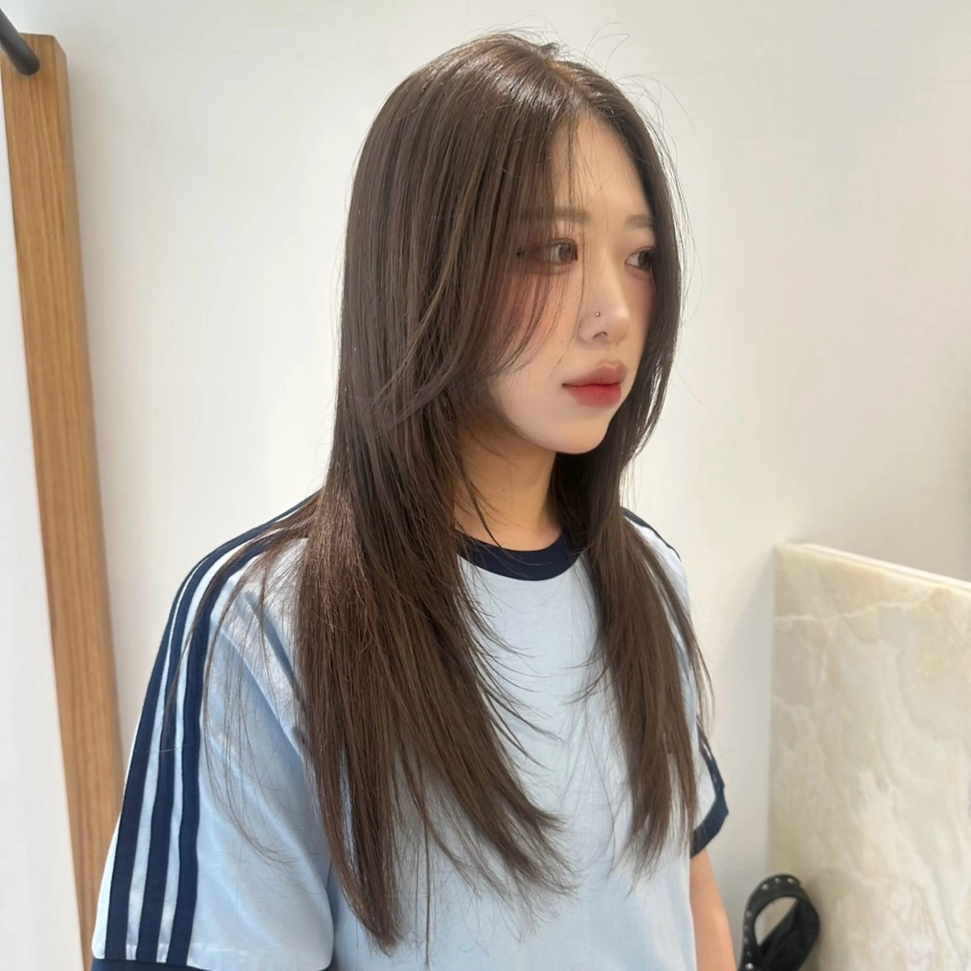 ロング カラー ベージュカラー ブリーチ ダブルカラー ブリーチなしカラー 似合わせカット ハイトーン/透け感 カラー🎀真香のヘアスタイル