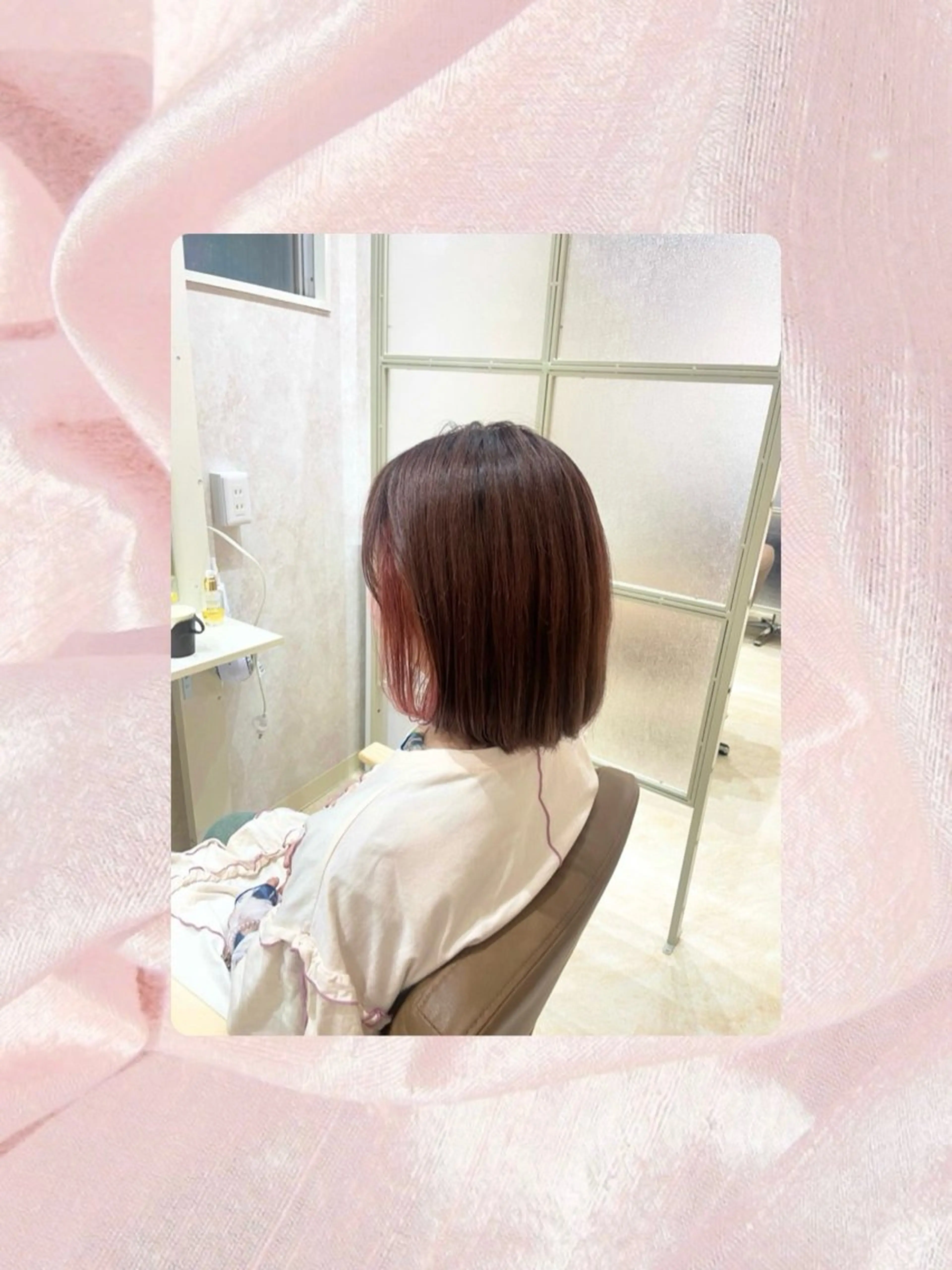 ミディアム ヘアカラー トリートメント ❤︎SAKURA 【Rico】❤︎のヘアスタイル