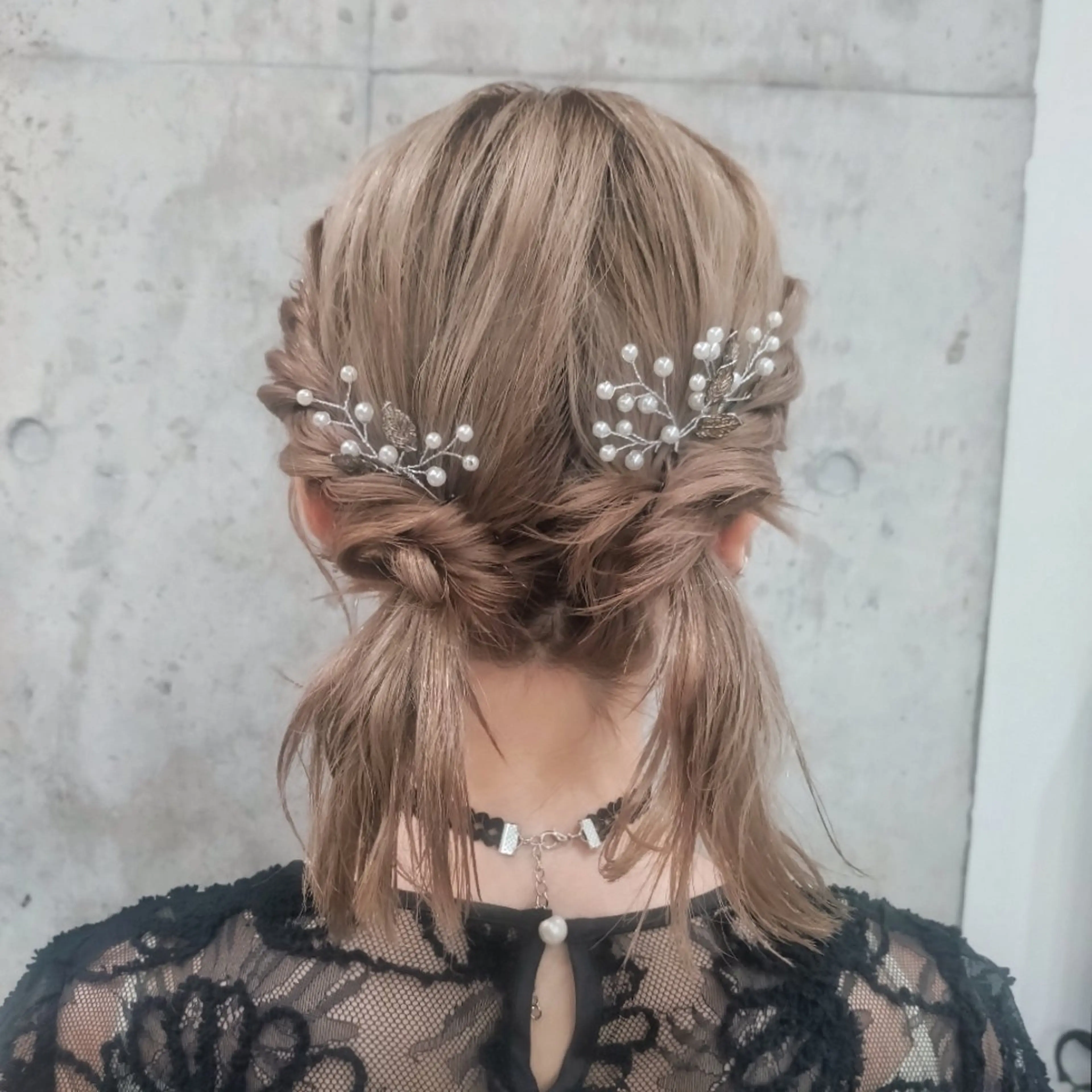 ミディアム ヘアアレンジ ヘアセット ヘアアレンジ/柔らか 艶カラー/AKARIのヘアスタイル