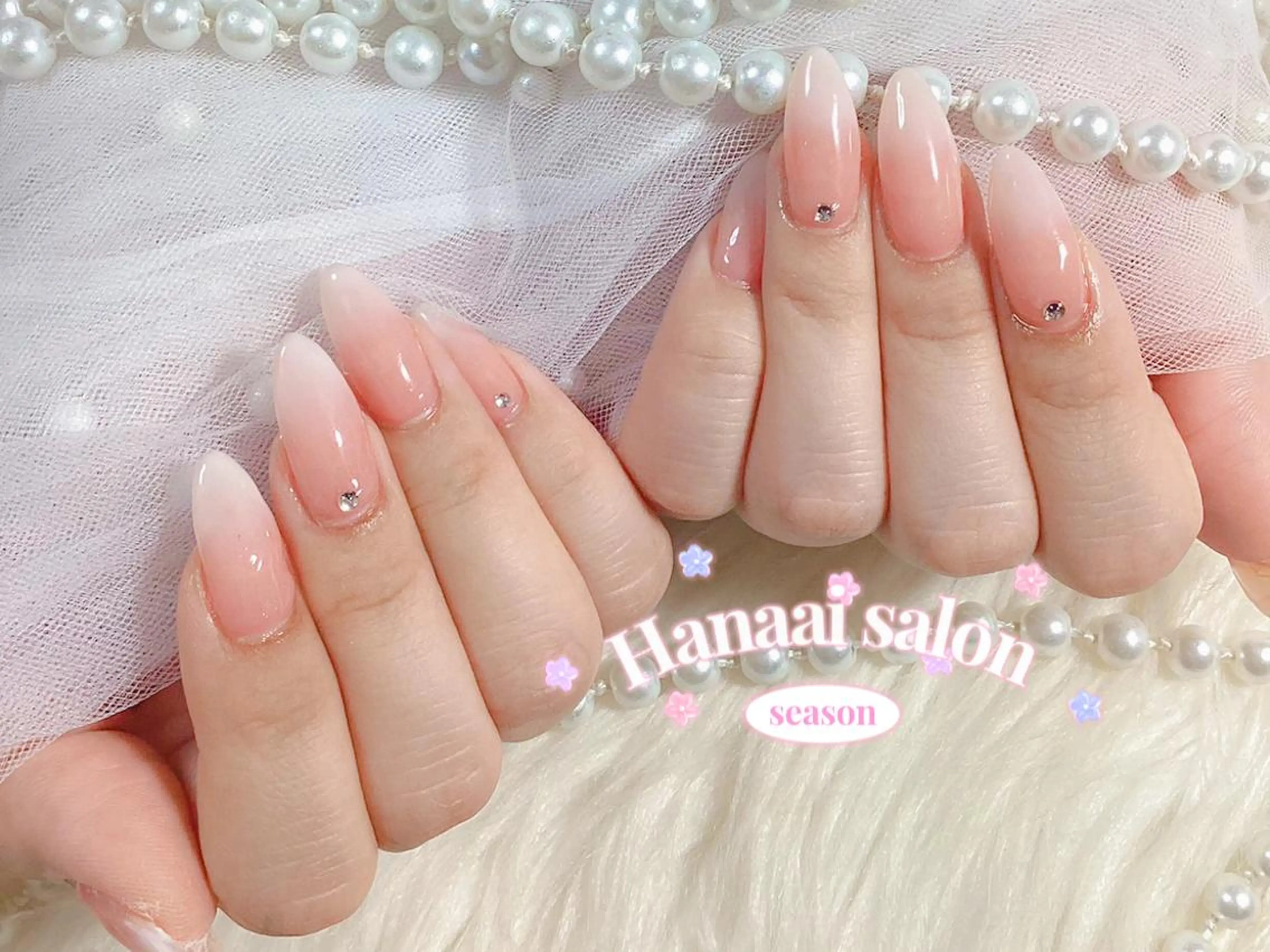 ネイル アートネイル フラッシュネイル フットネイル ジェルネイル グラデーション Hanaai salon あまねのネイルデザイン