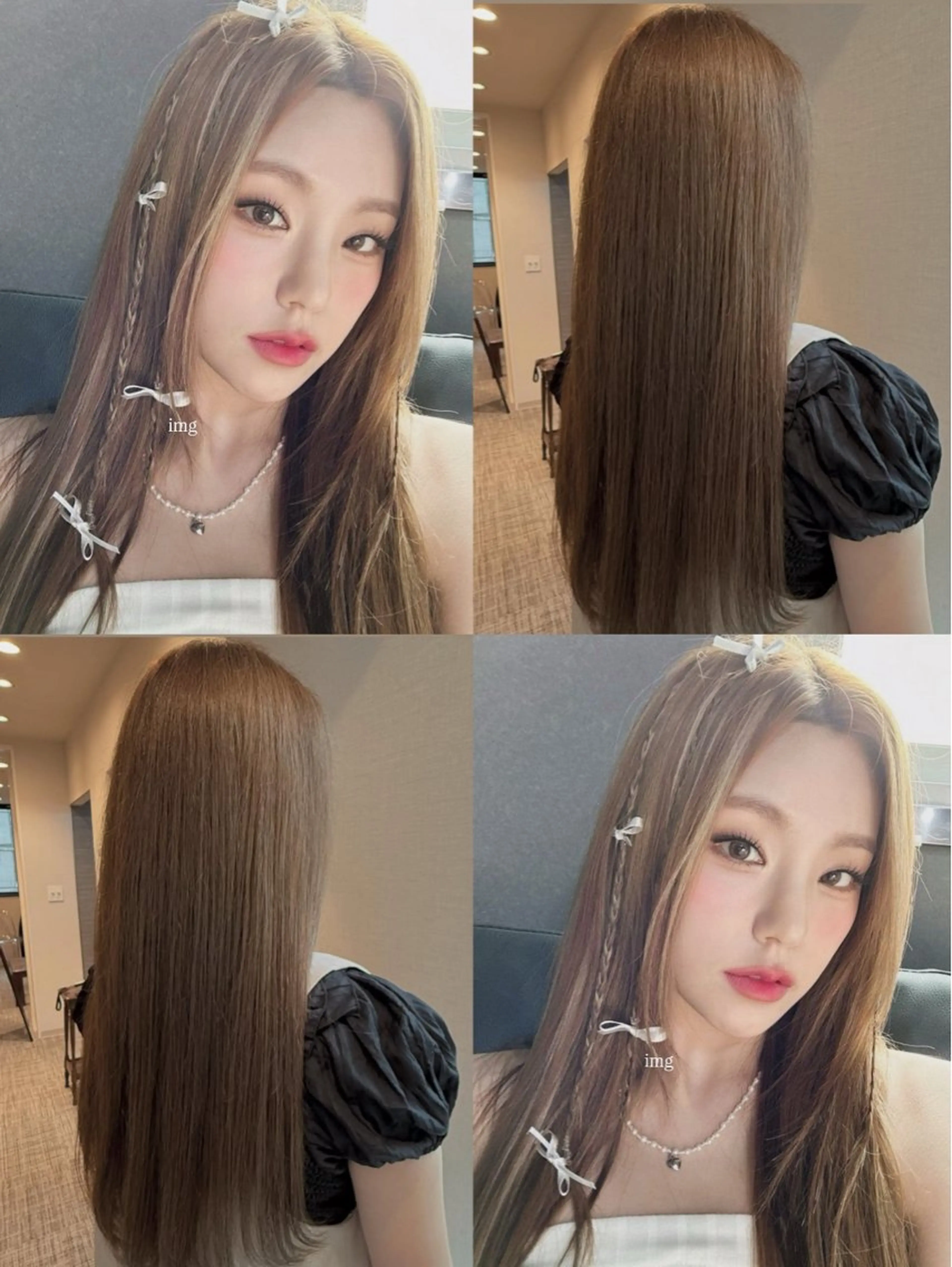 ロング ｢韓国風カラー ｣サナのヘアスタイル