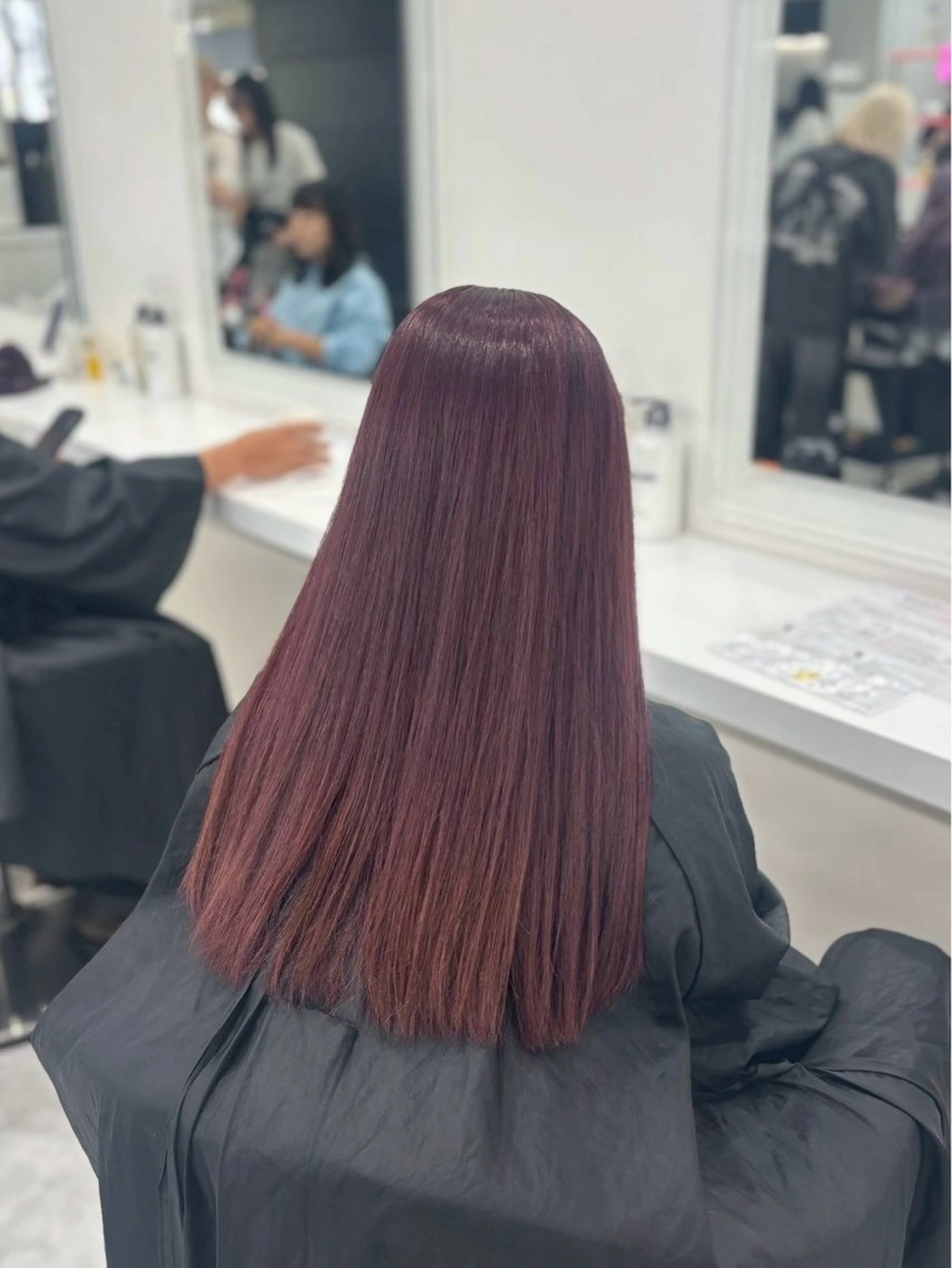 ロング カラー ヘアアレンジ ヘアカラー トリートメント 暖色・髪質改善🍒 吉武杏莉のヘアスタイル