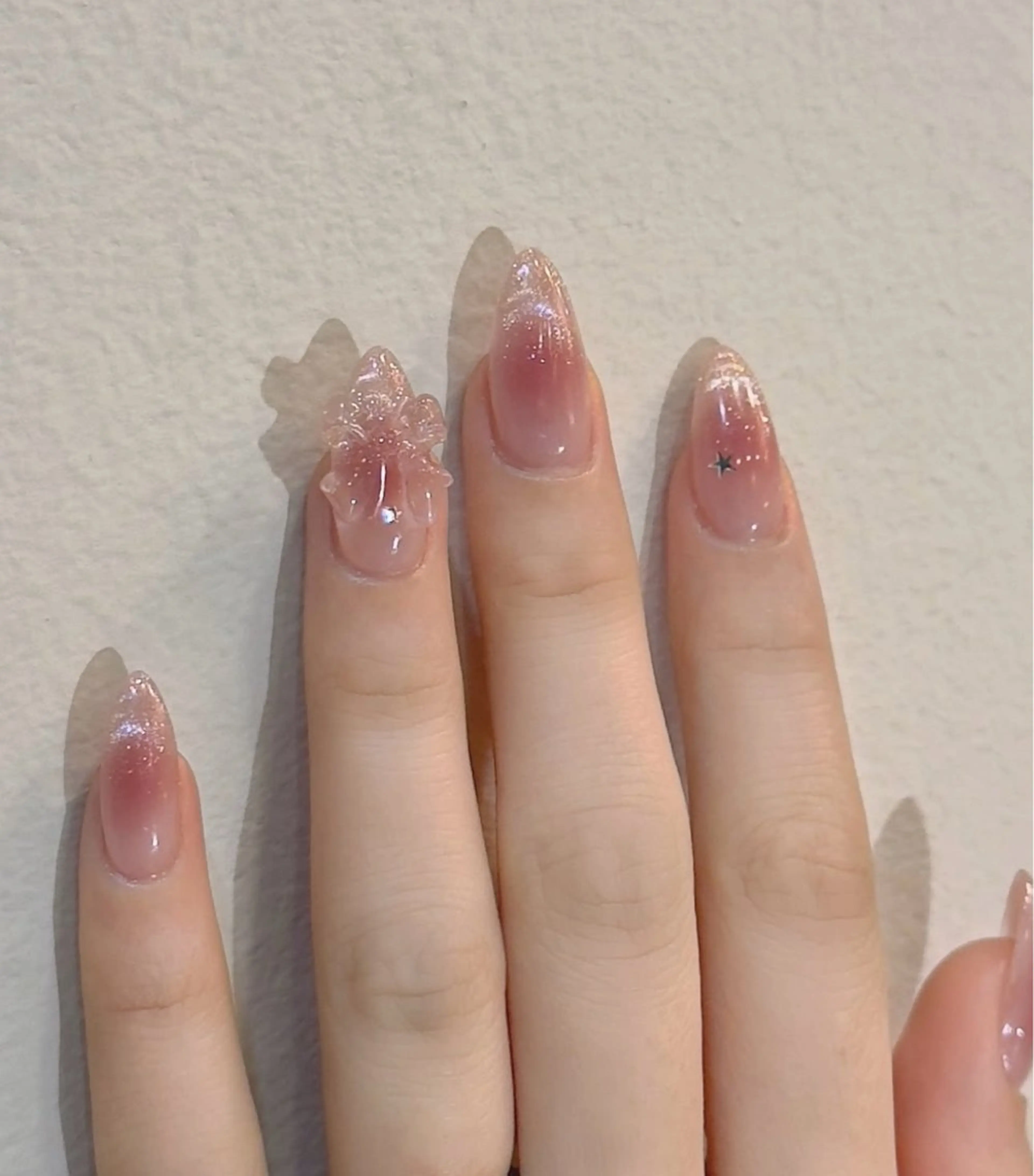 ネイル アートネイル フラワーネイル フレンチネイル ジェルネイル グラデーション ハンドネイル Ryu Nail NekoChanのネイルデザイン