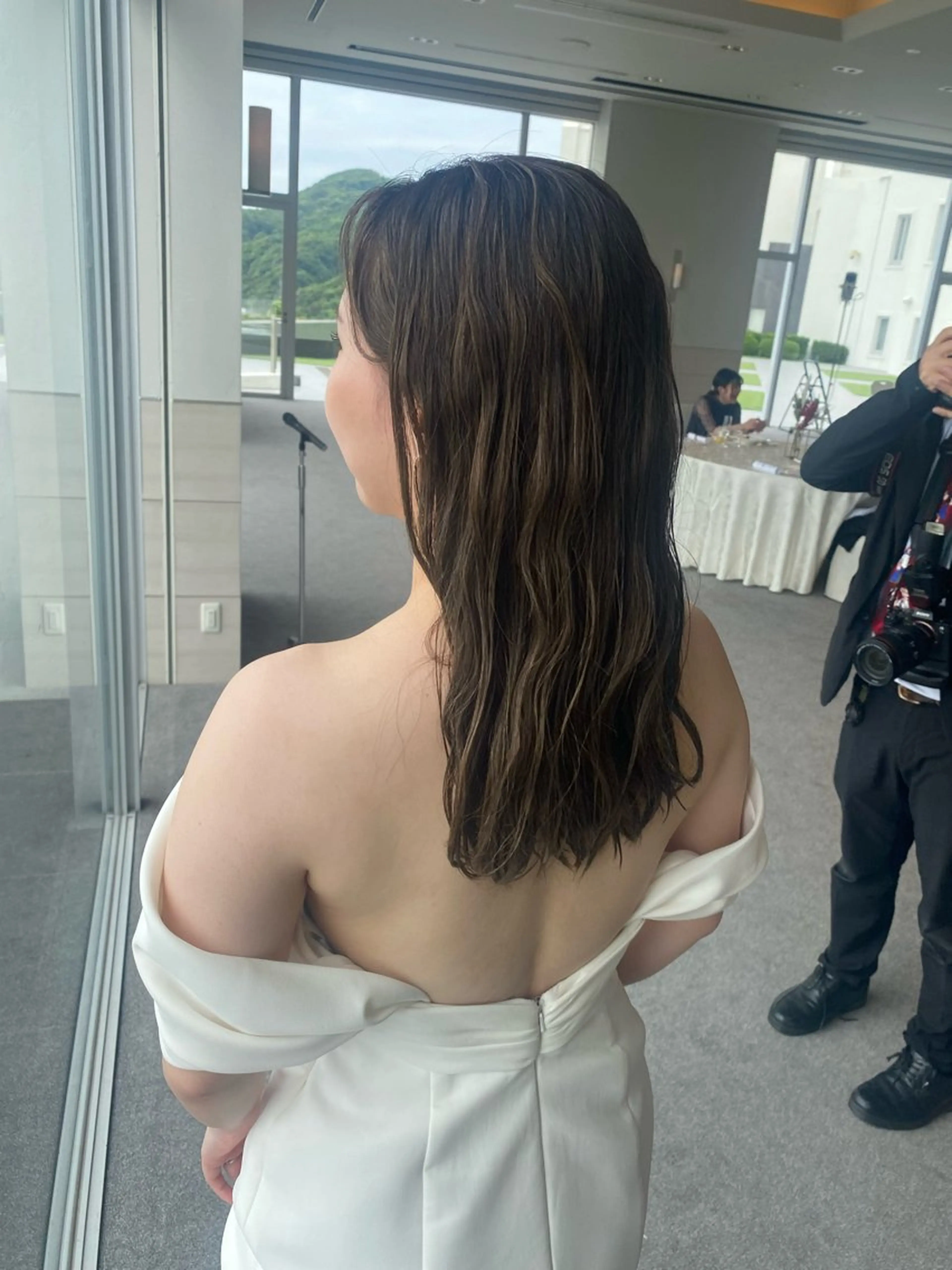 カラー ベージュカラー ハイライトカラー オリーブベージュ Bish Yanaのヘアスタイル