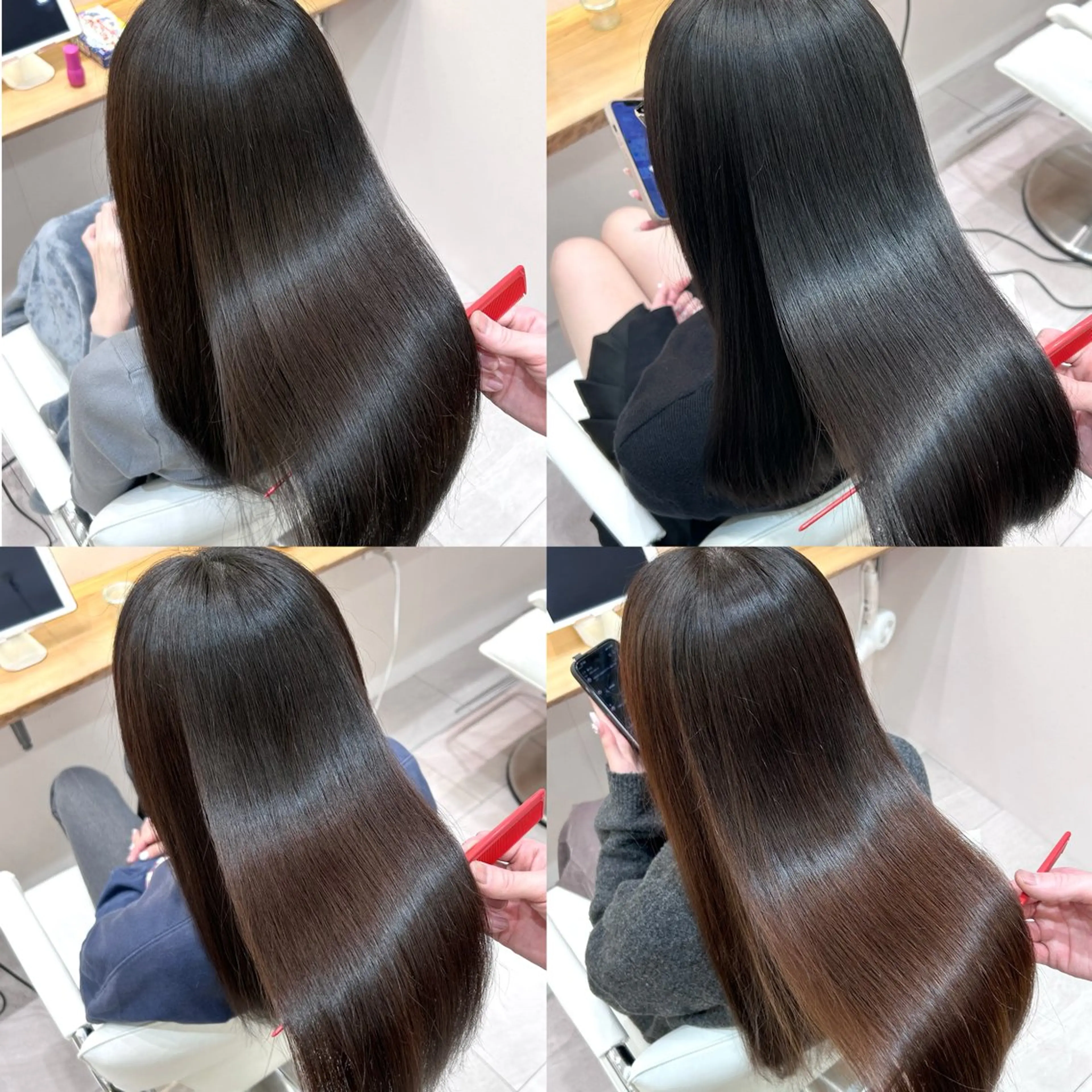 ロング ケアカラー 髪質改善 トリートメント ボブ/レイヤーボブ/ 髪質改善/梶川 夏季のヘアスタイル