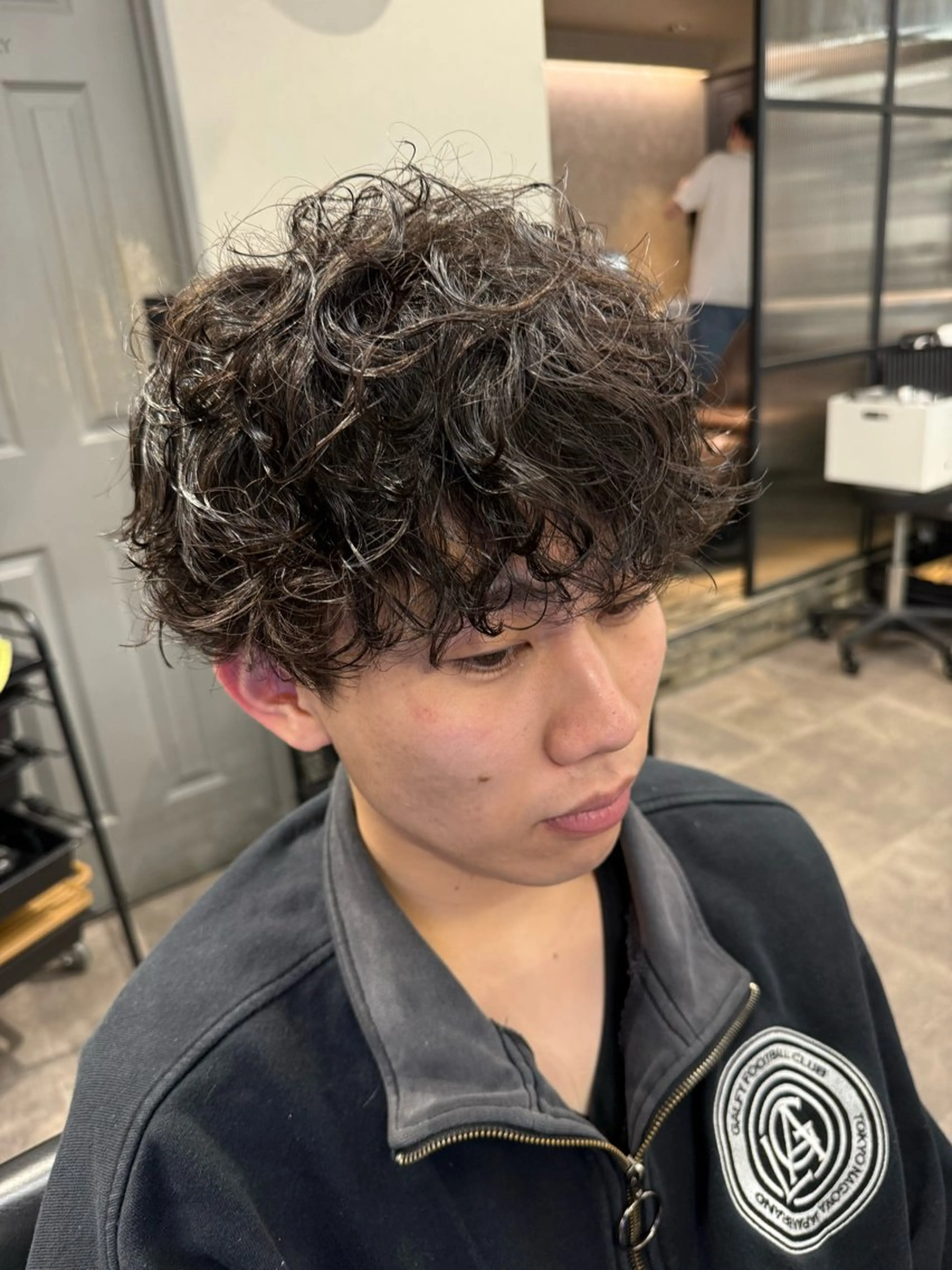 ショート パーマ メンズ カット パーマ fan.ray⚽️ 髙橋翔一のヘアスタイル