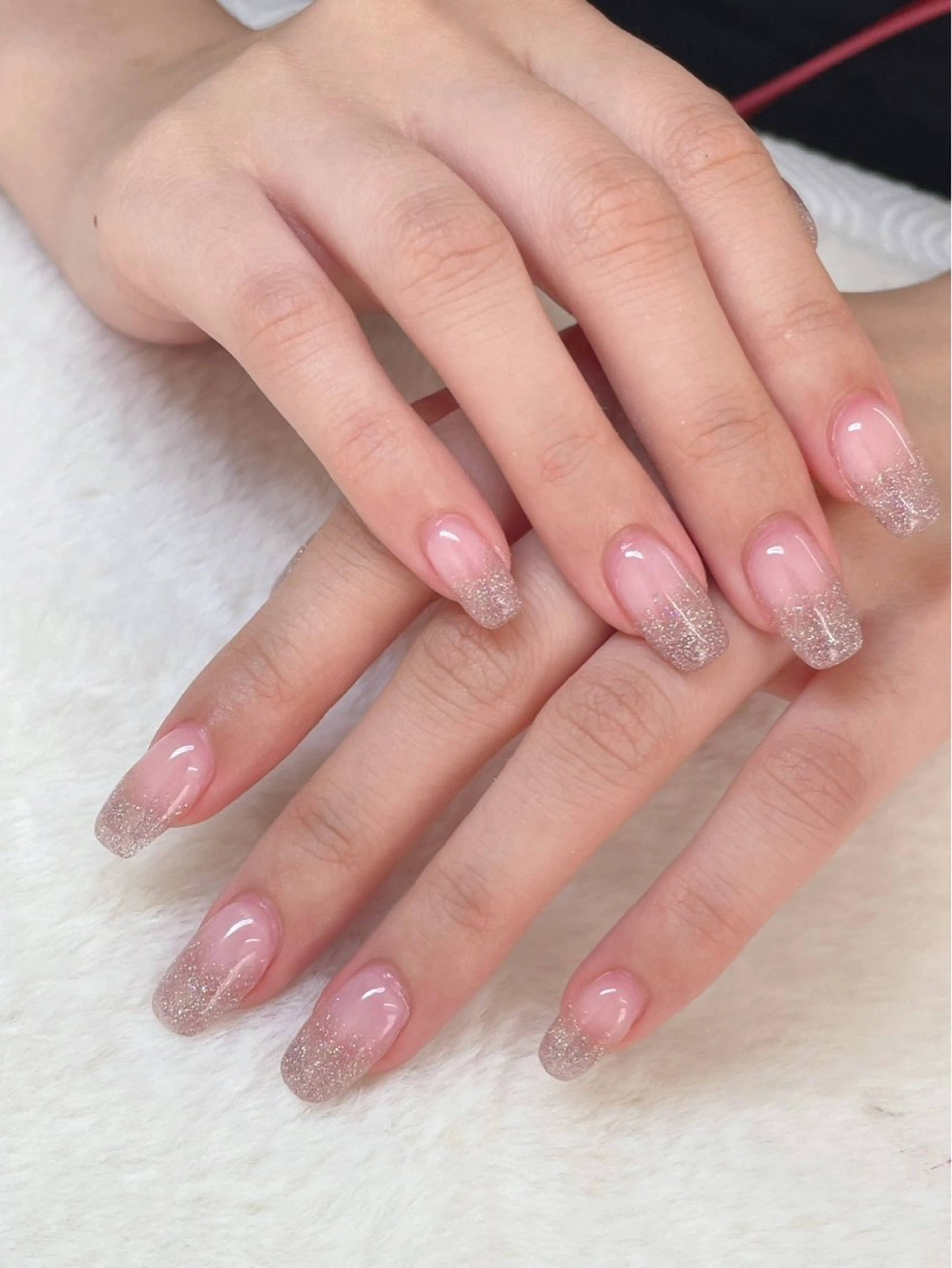 ネイル 長さ出し フラッシュネイル グラデーション ハンドネイル ハンドケア 心斎橋Salon Epokkuのネイルデザイン