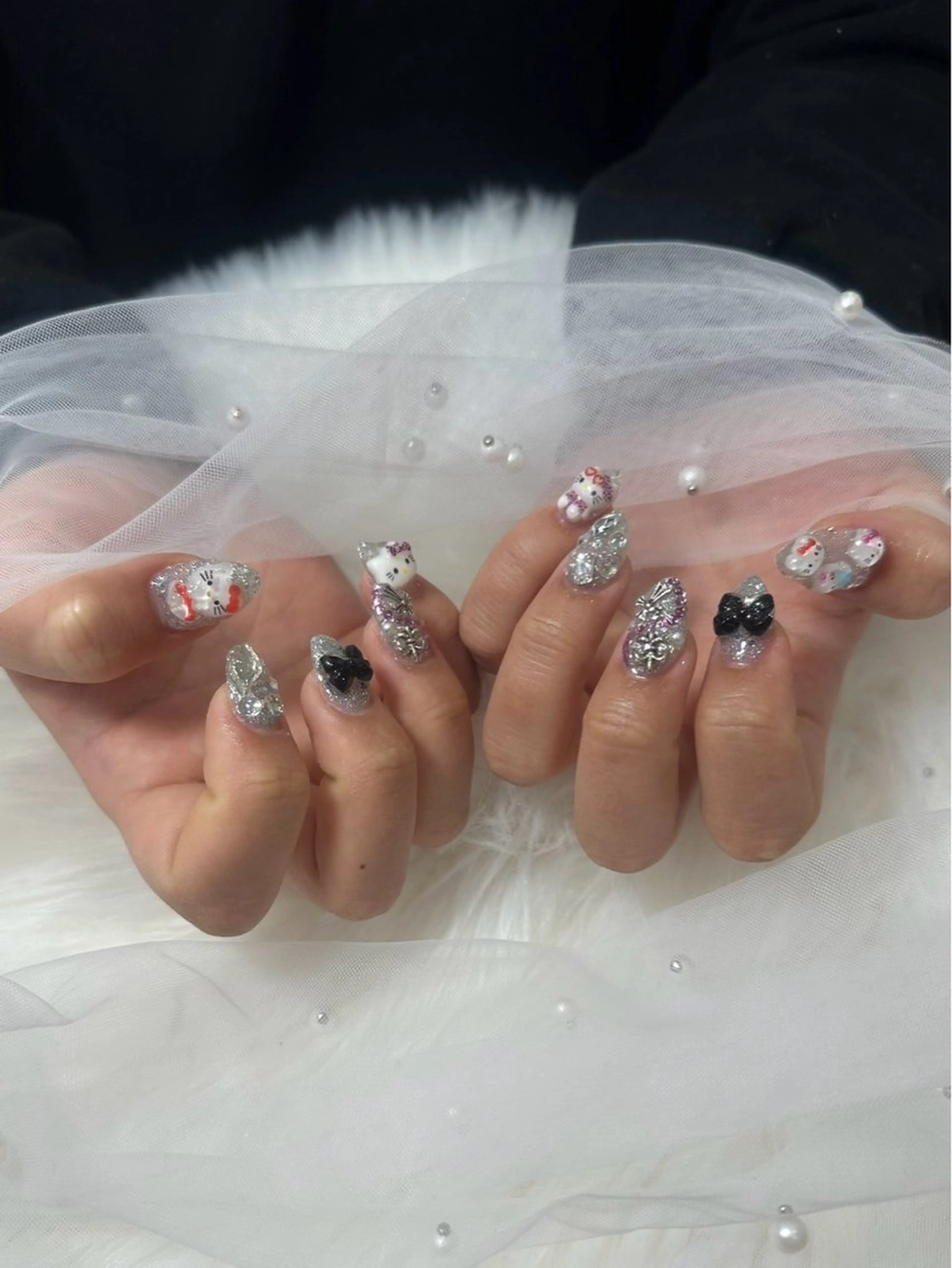 ネイル 長さ出し フットネイル ジェルネイル 韓国ネイル マグネットネイル #Amin nail salonのネイルデザイン