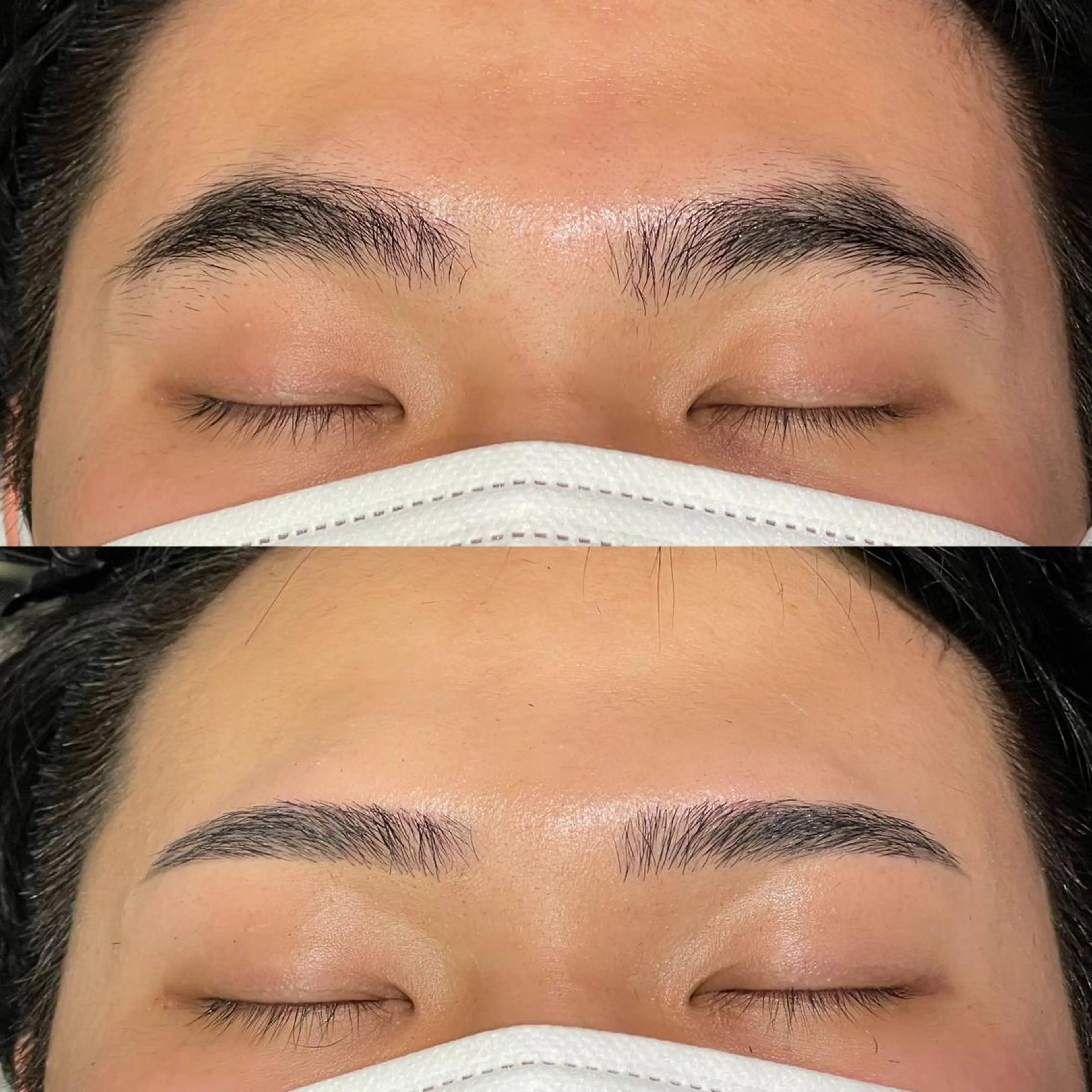 ショート メンズ アイブロウ センターパート フェードカット メンズパーマ スキンフェード メンズアイブロウ ワックス脱毛 眉カット その他(アイブロウ) メンズ眉毛ワックス 青山英憲のヘアスタイル