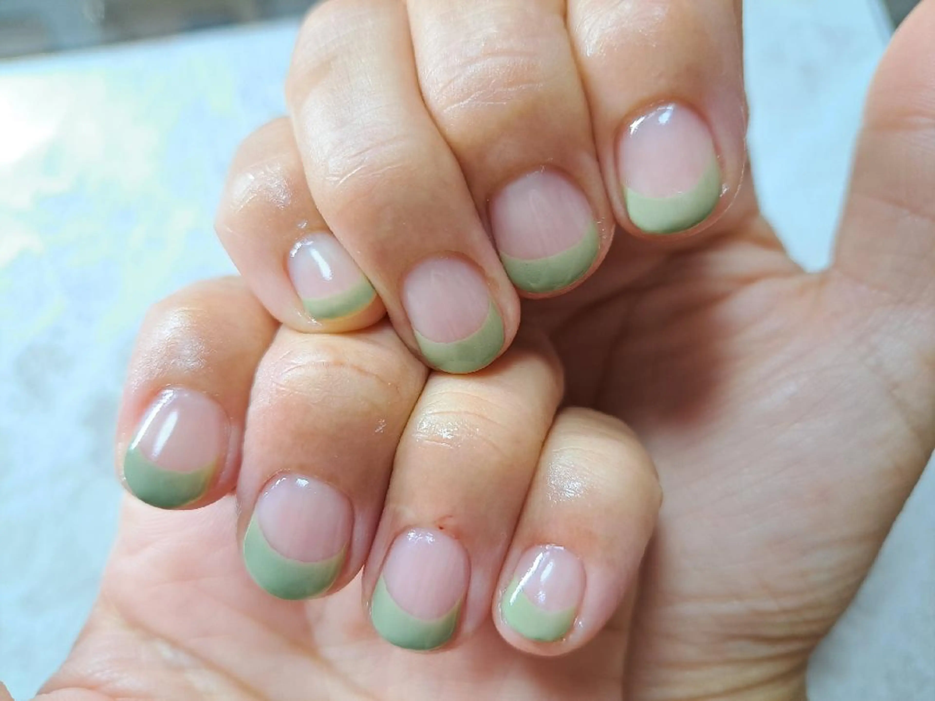 ネイル グリーン パステルネイル ハンドネイル フットネイル Lupinus ルピナスのネイルデザイン