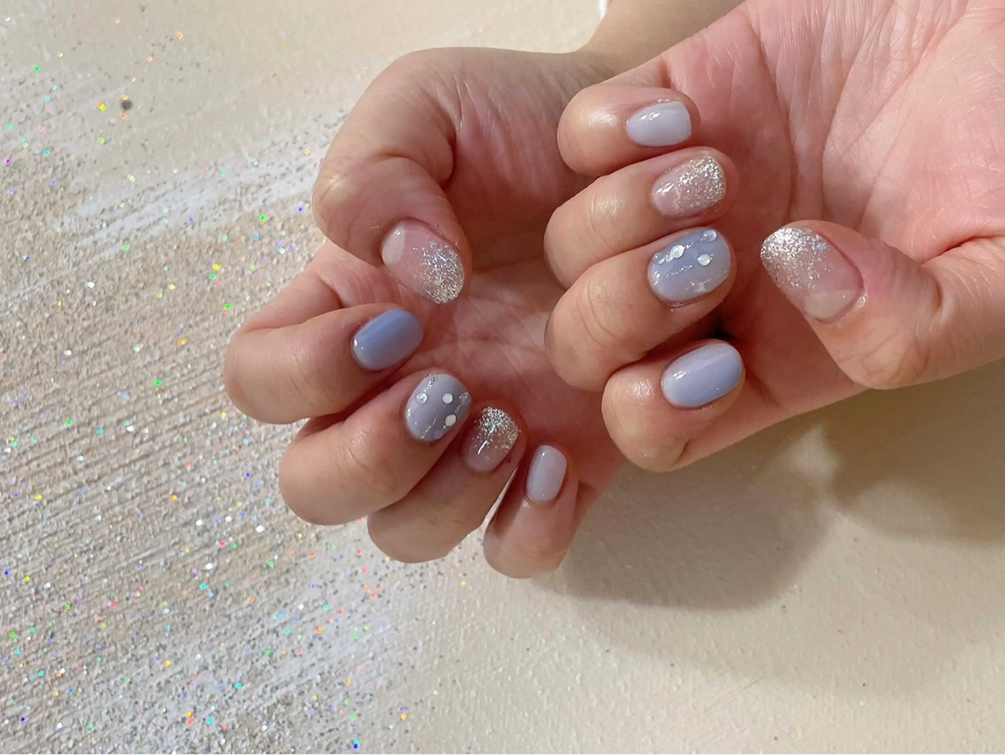 ネイル オーロラネイル フットネイル フレンチネイル ジェルネイル マグネットネイル mogunail &blowのネイルデザイン