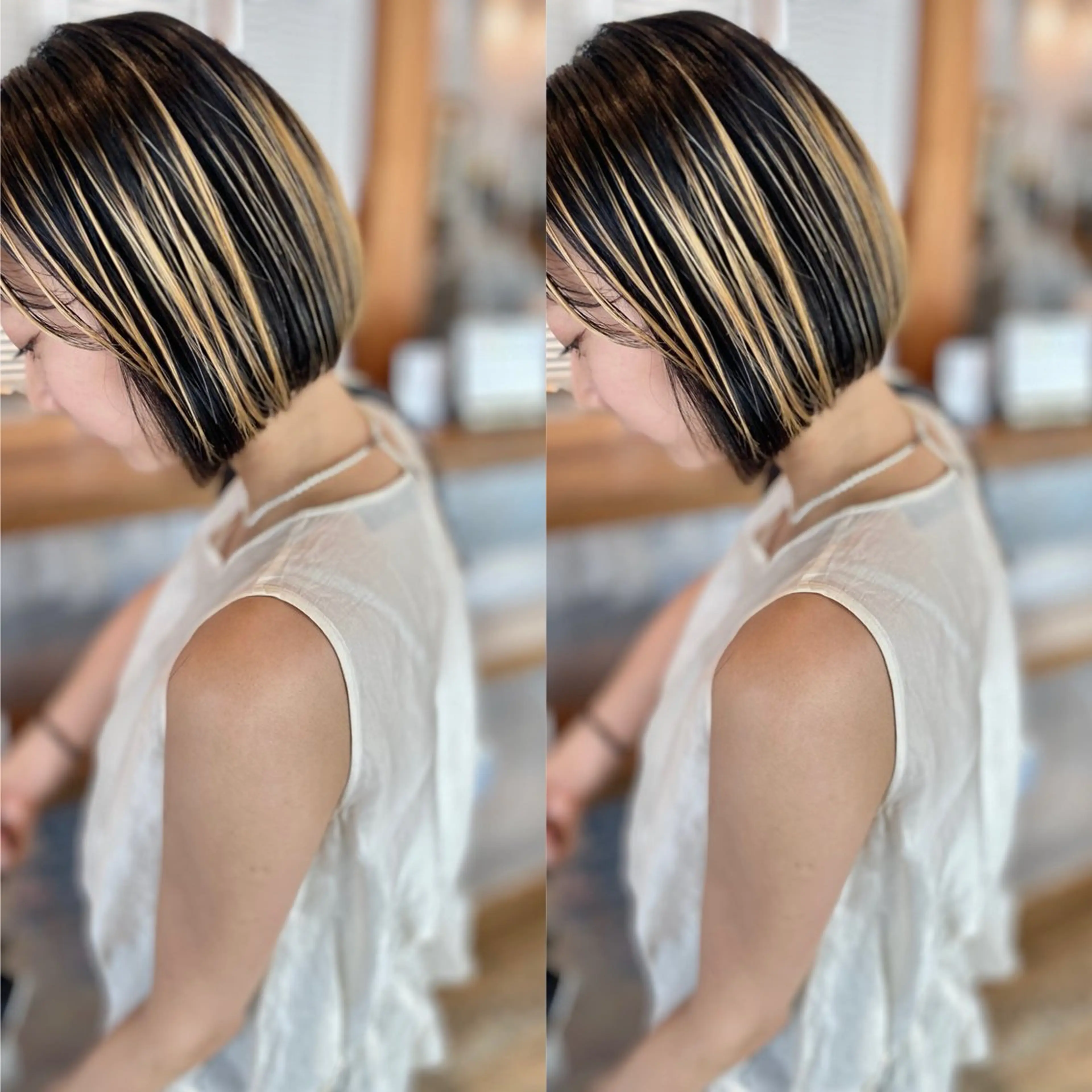 ショート ハイライト ショートヘア カット ヘアカラー 木村丈晴✂️ご来店 お待ちしてます😊のヘアスタイル