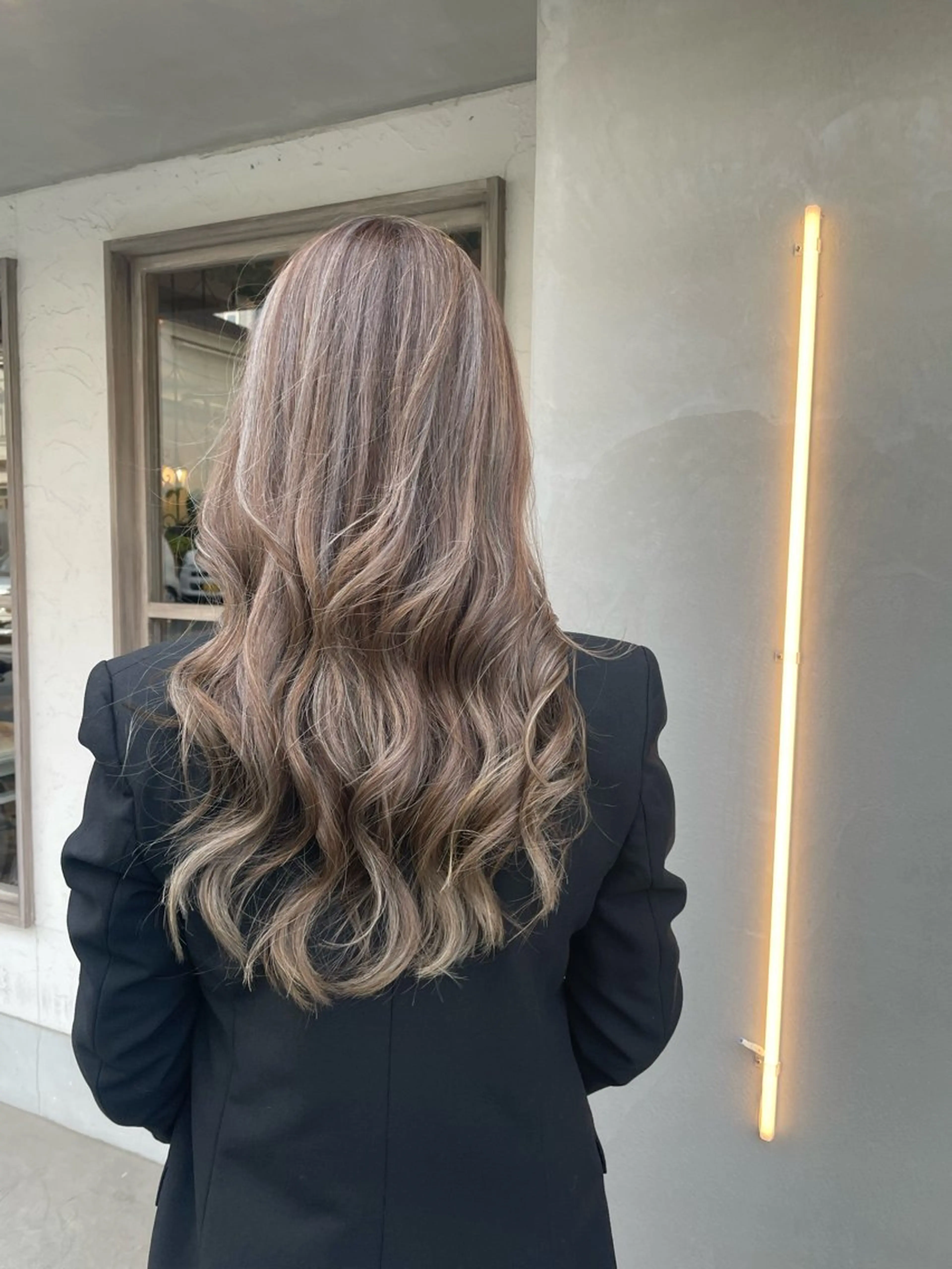 セミロング カラー パーマ ヘアアレンジ キッズ ハイライトカラー オレンジ ハイライト カット ヘアカラー トリートメント 韓国♡ハイライト ♡YURIのヘアスタイル