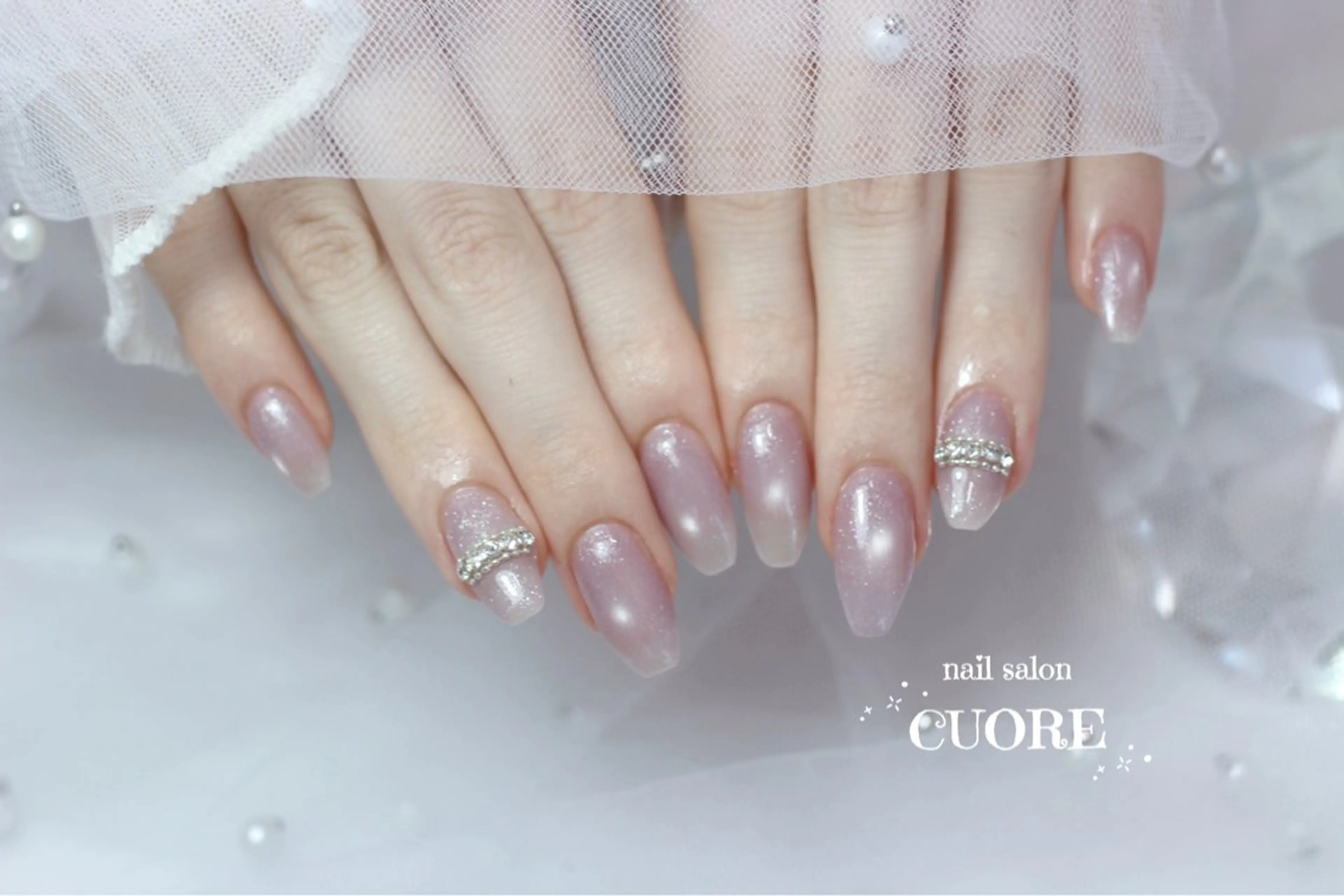 ネイル マグネットネイル オフィスネイル シンプルネイル ハンドネイル nail salon CUOREのネイルデザイン