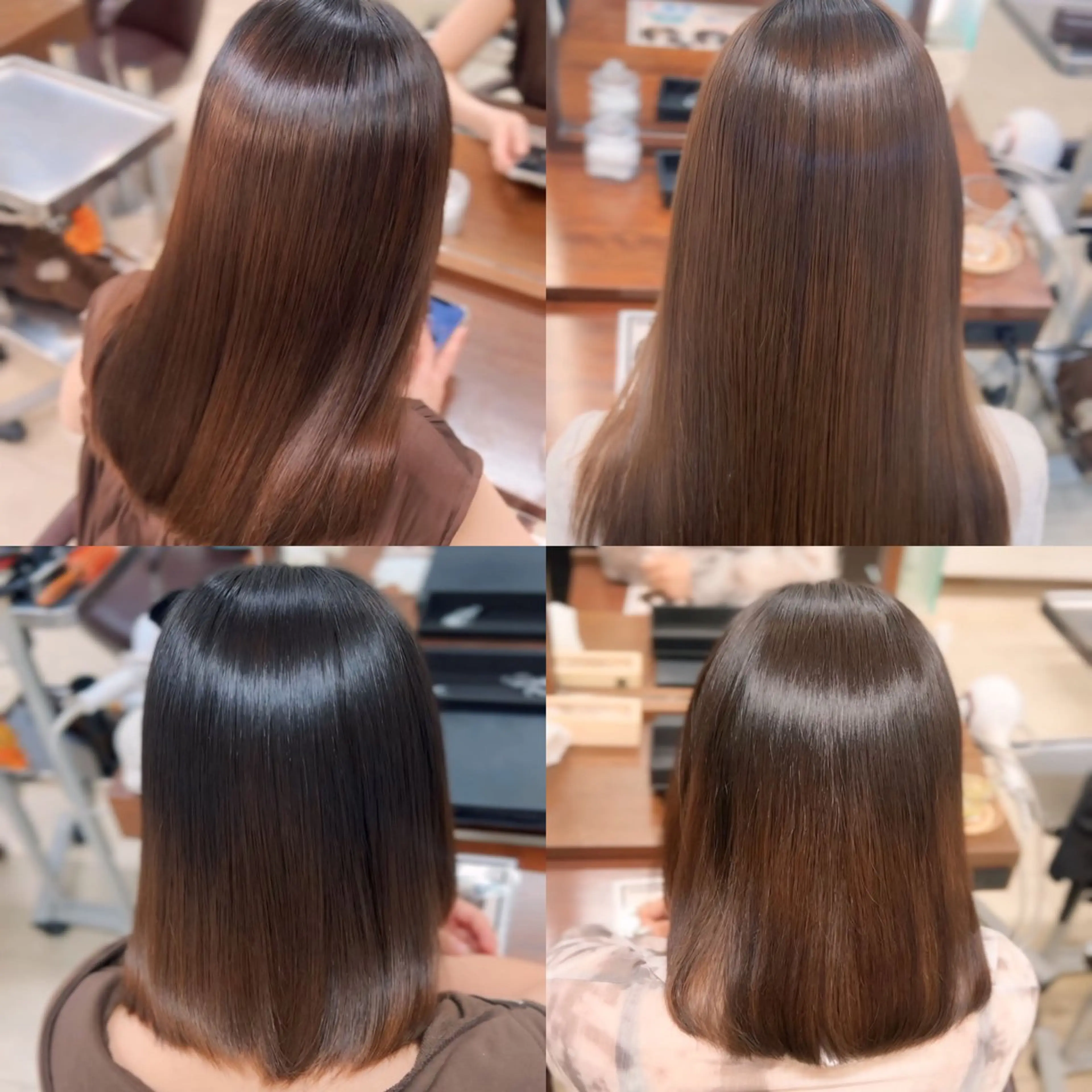 セミロング 伸ばしかけ 縮毛矯正 縮毛矯正 越納 陸のヘアスタイル