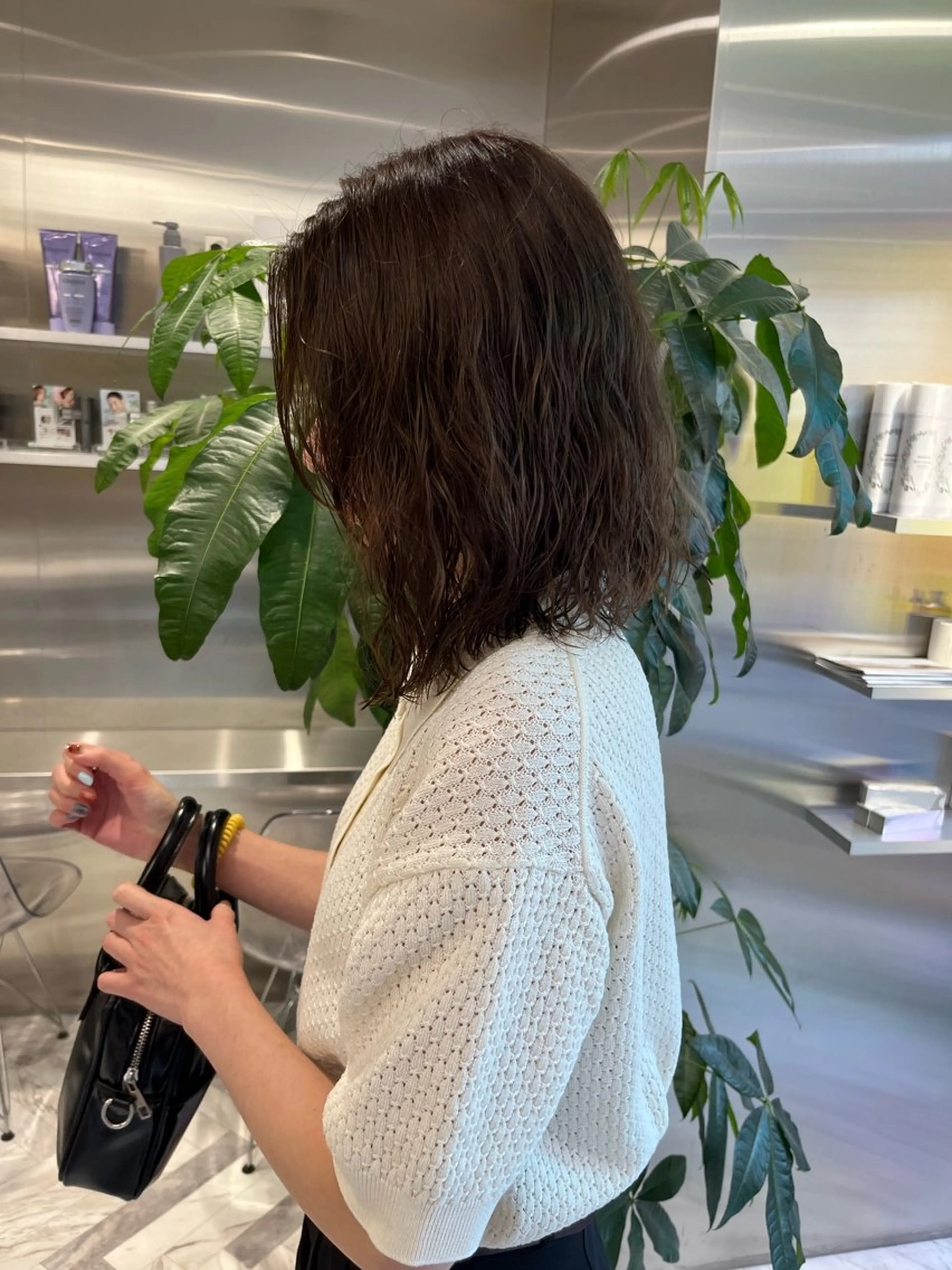 ミディアム パーマ 平野 優奈のヘアスタイル