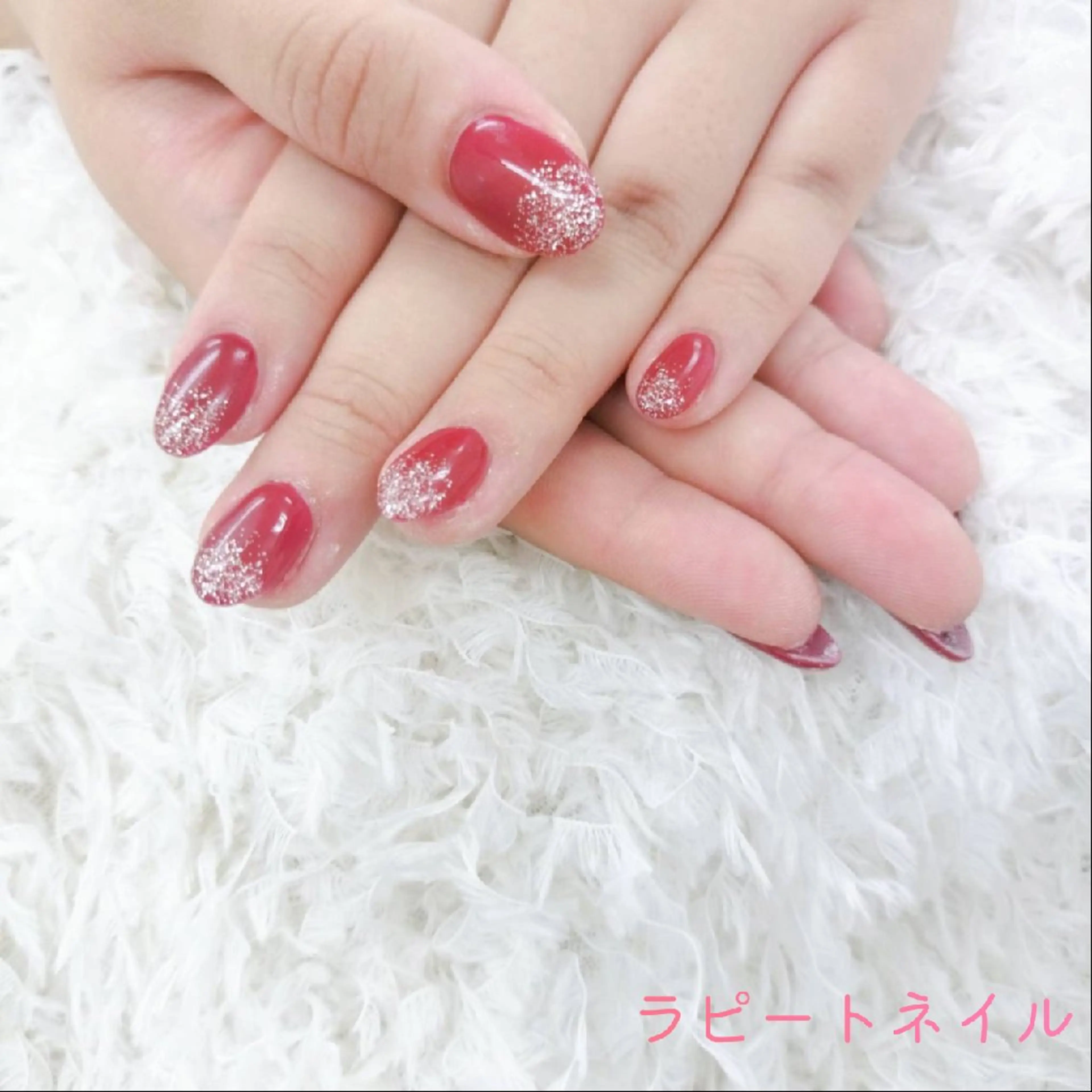 ネイル ラメ(グリッター) 持ち込み ラピートネイル 美佳のネイルデザイン