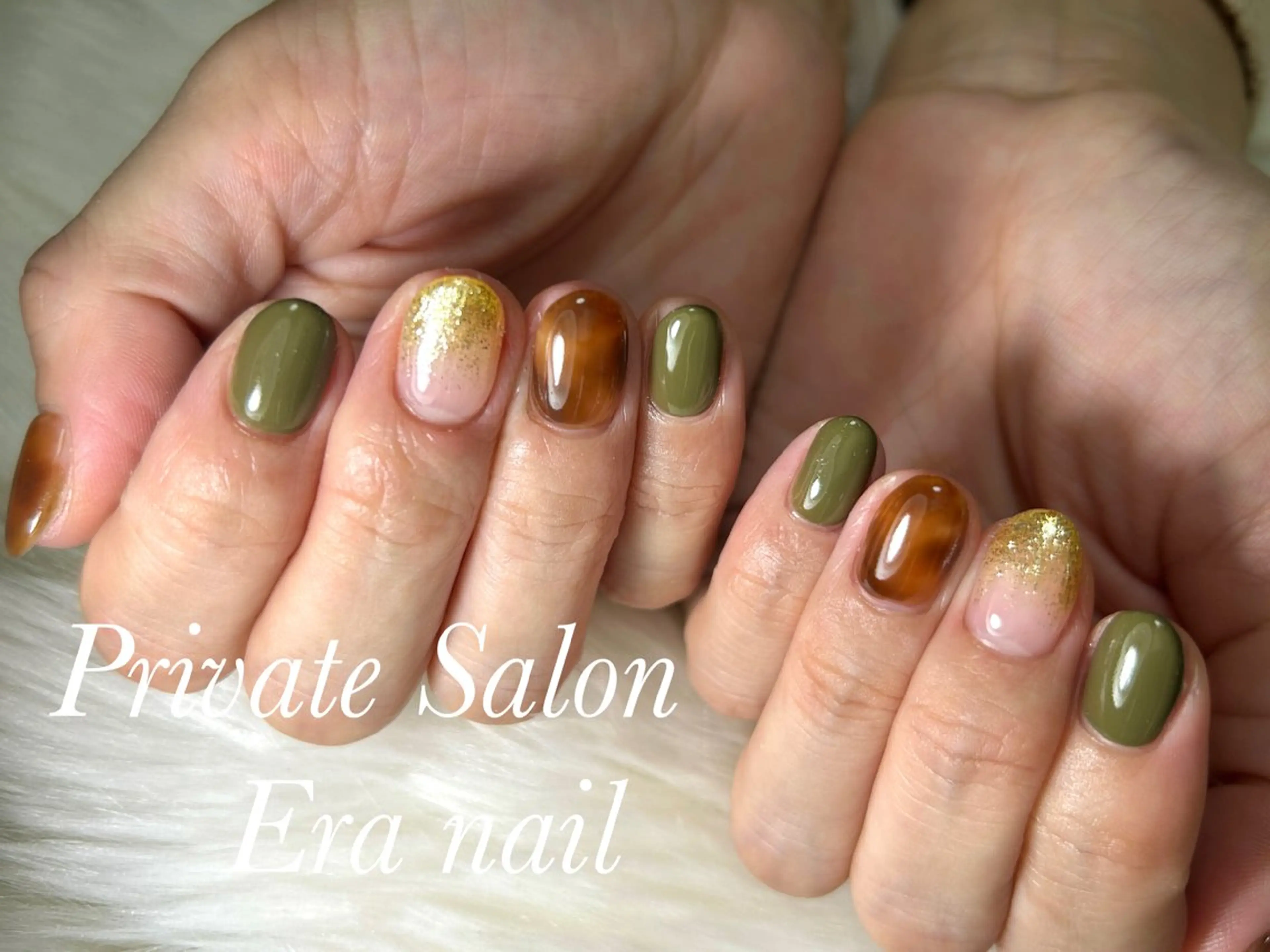 ネイル べっ甲ネイル Era nailのネイルデザイン