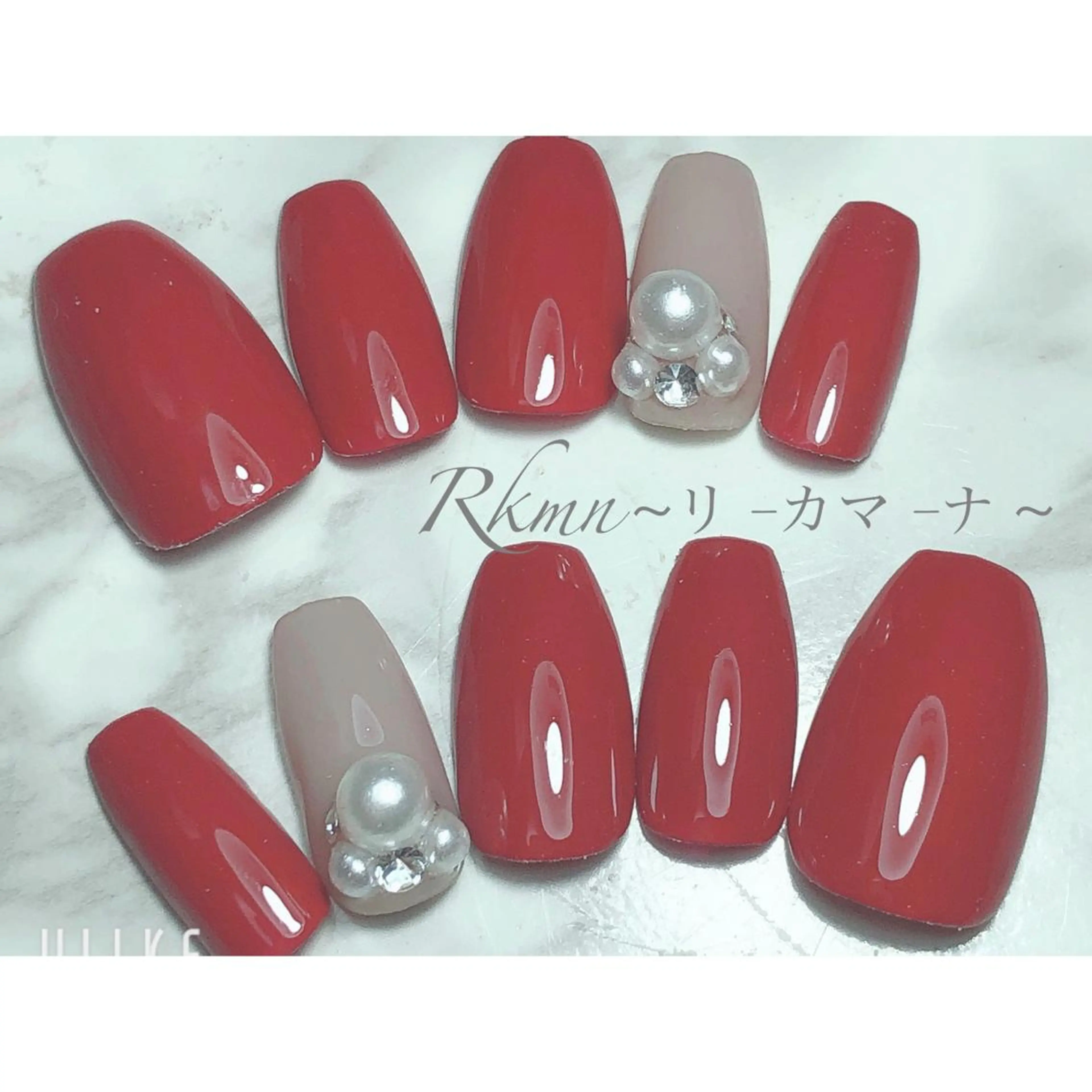ネイル アートネイル ボルドー フレンチネイル ジェルネイル グラデーション ハンドネイル フットネイル ハンドケア Rkmn ~リ-カマ-ナ~のネイルデザイン