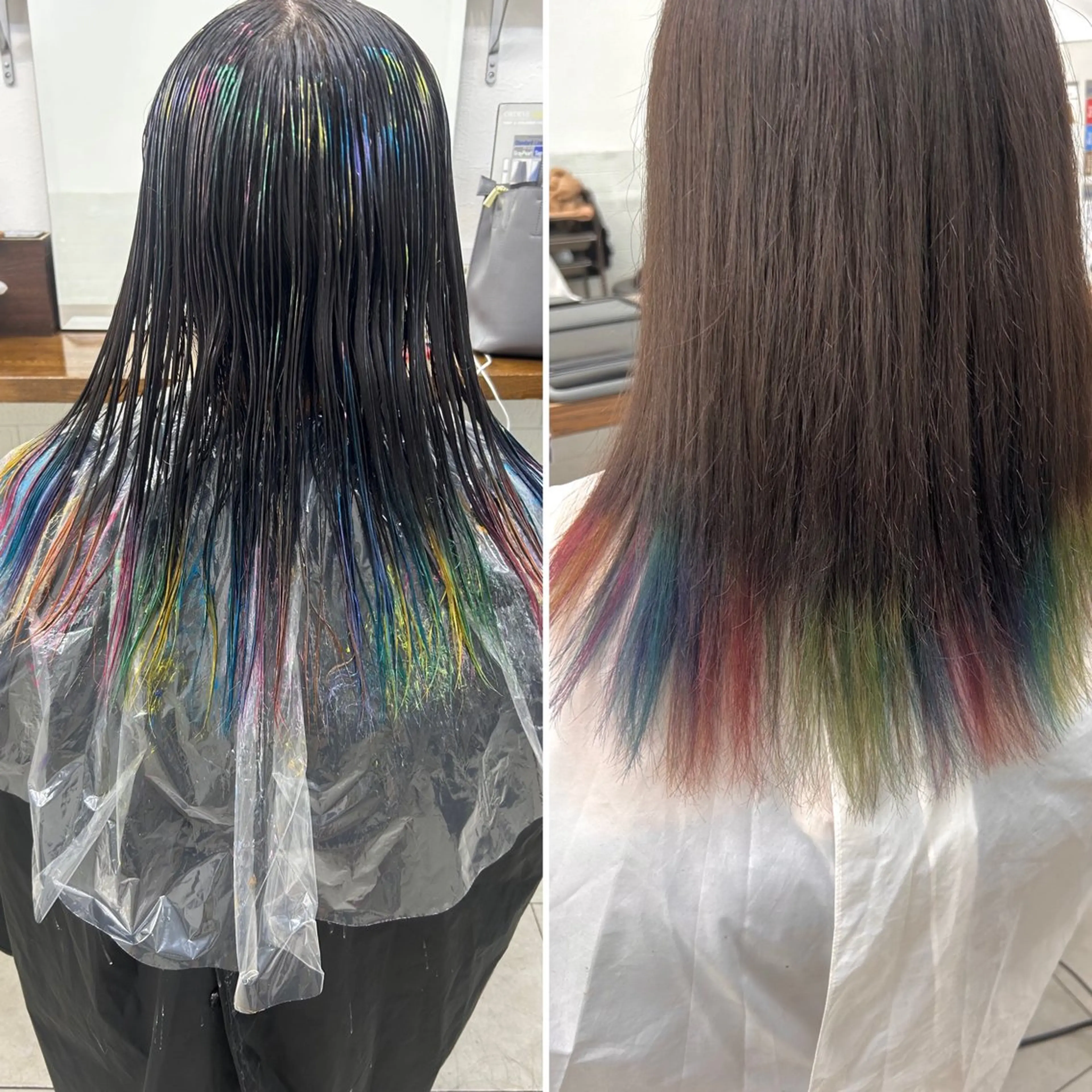 カラー ダブルスキルエクステ /羽エクステ白石宇由のヘアスタイル