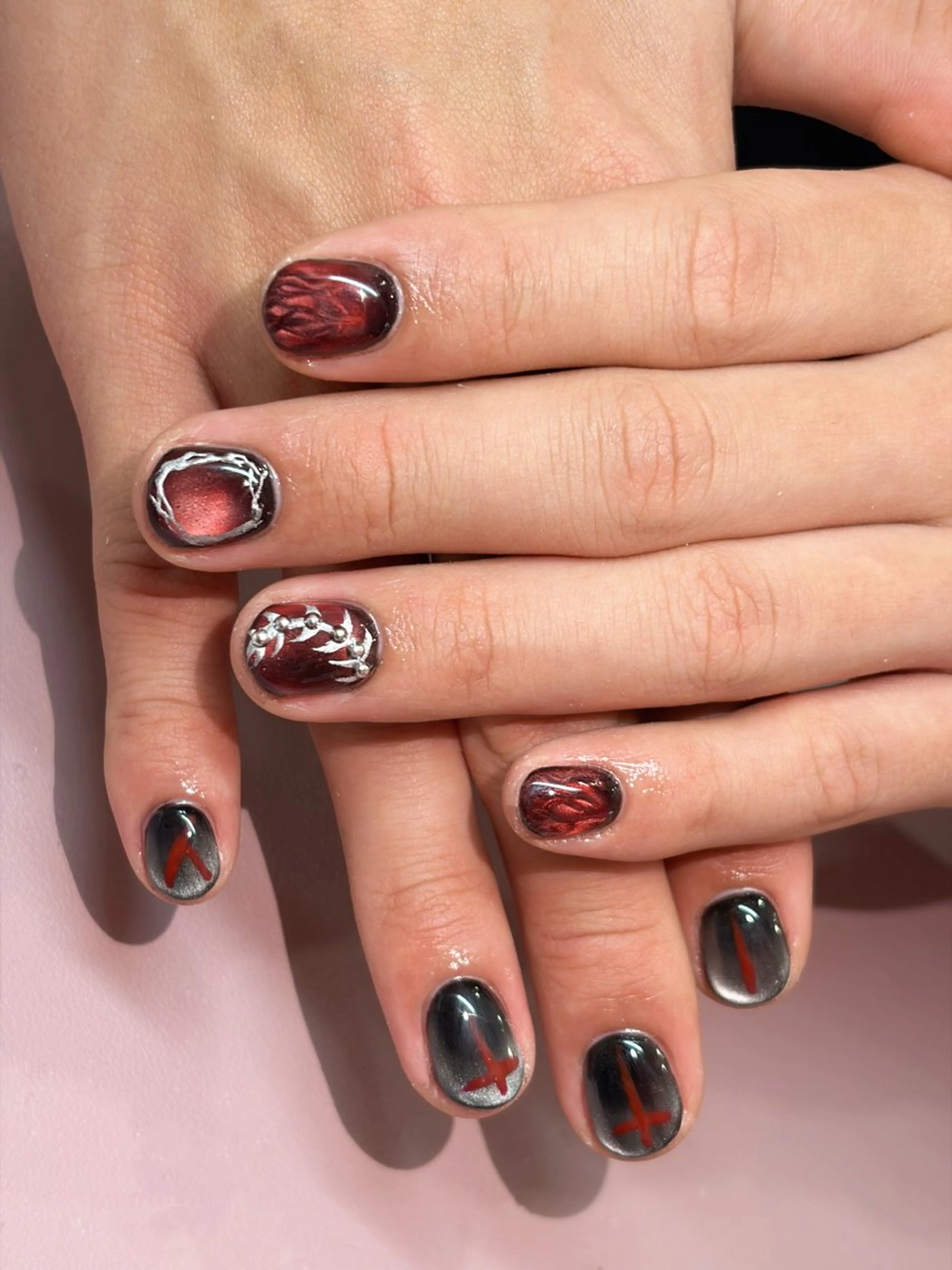 ネイル ロングネイル マグネットネイル メンズネイル スカルプネイル icy nail れいあのネイルデザイン