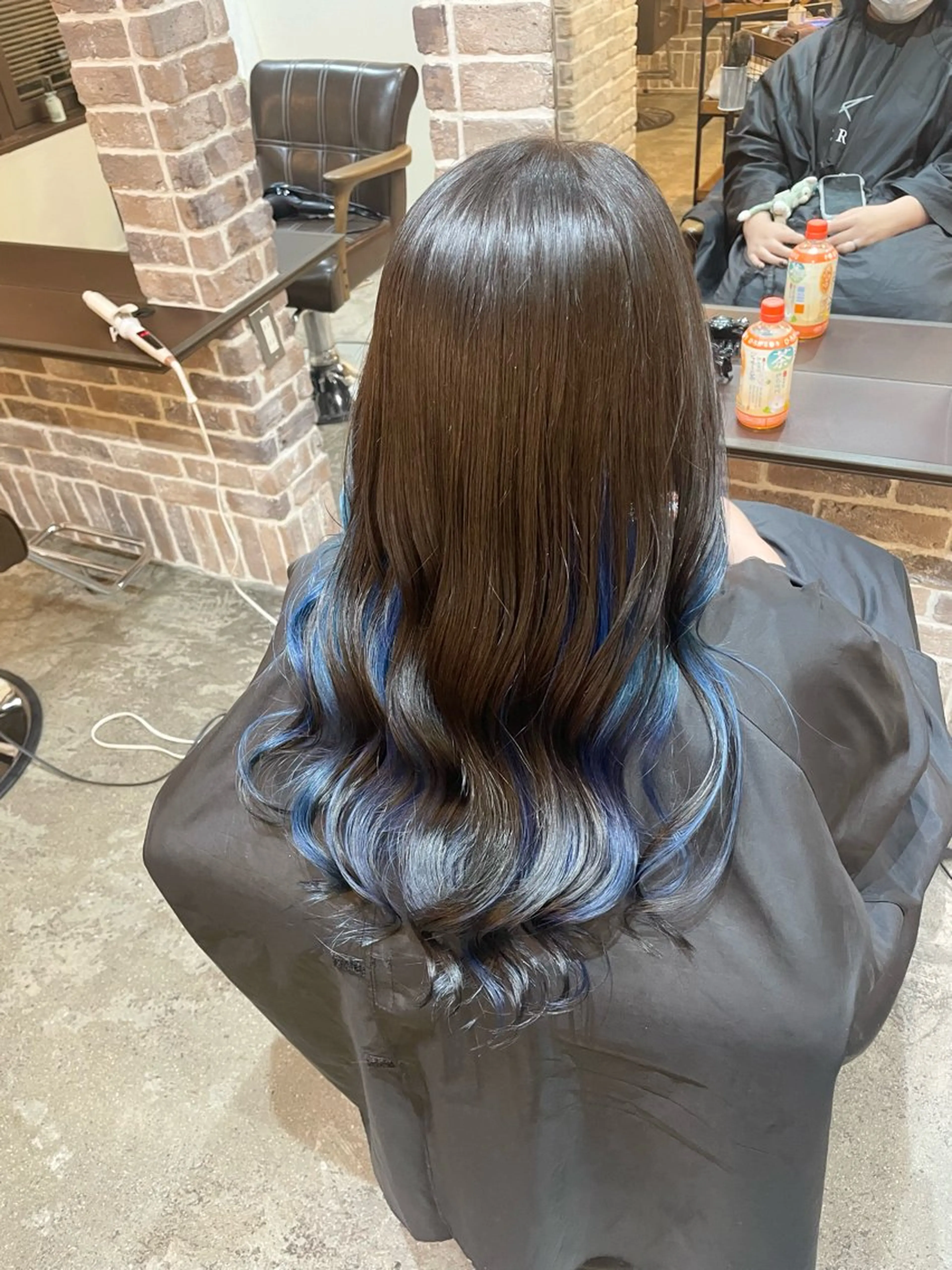 ロング カラー ブリーチ ブルーカラー カット ヘアカラー トリートメント 艶カラー/インナー /グラデ/大西小百合のヘアスタイル