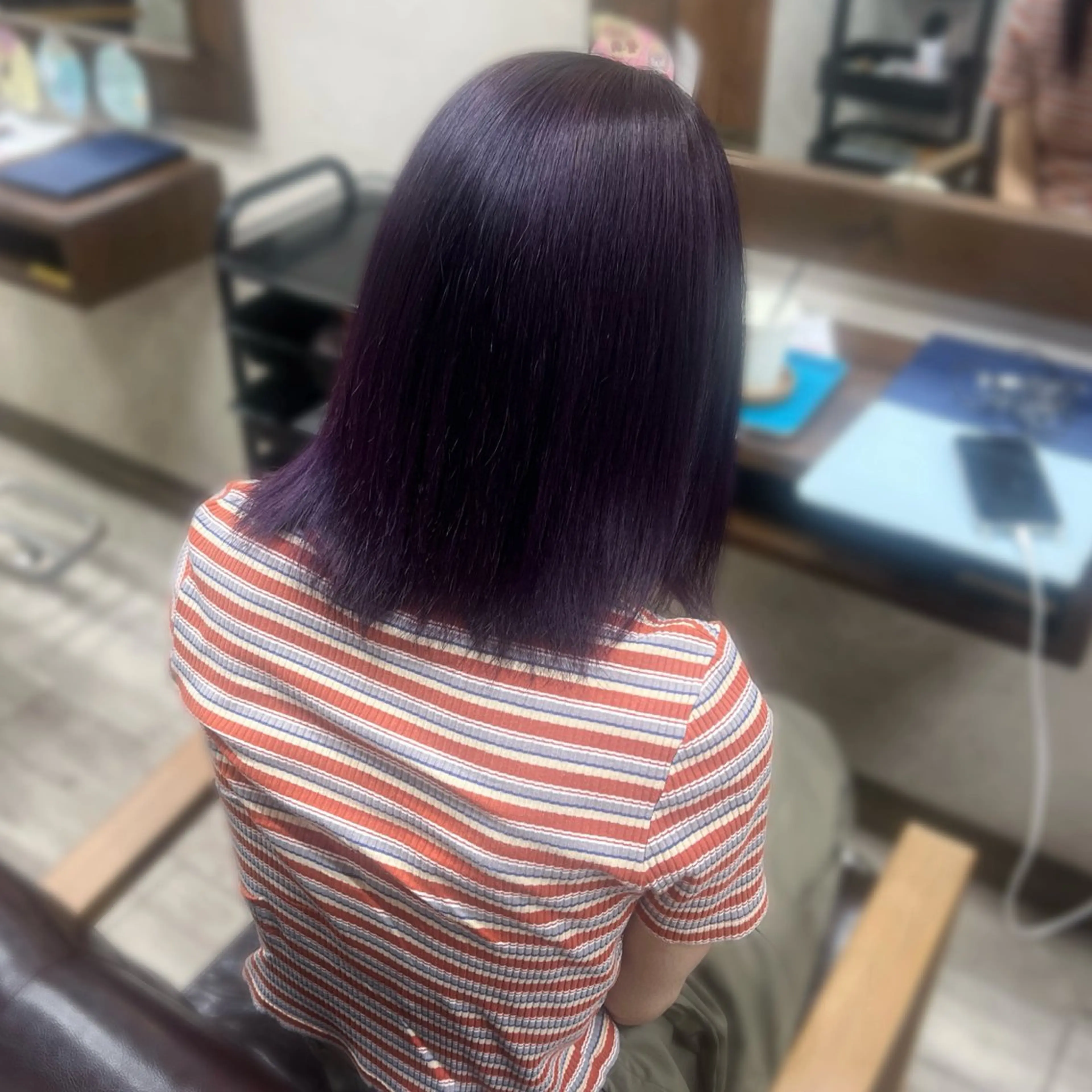 ミディアム カラー ブラウンカラー ラベンダーカラー トリートメント ヘアカラー 平野 優菜 / minim 艶カラーのヘアスタイル