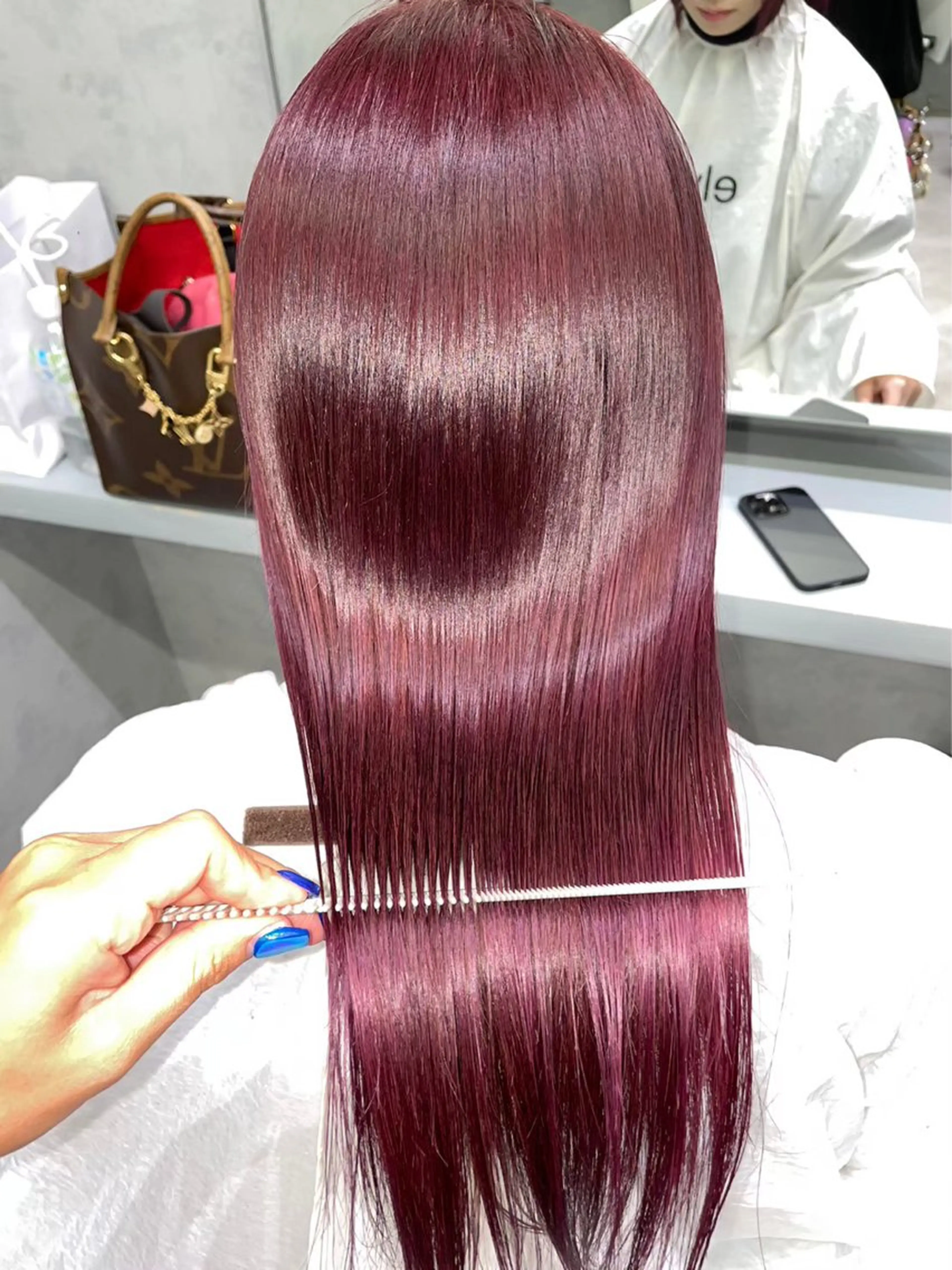 ロング カラー シールエクステ ブリーチ ケアブリーチ デザインカラー ダブルカラー 🦋韓国hair🦋 エクステ店長sakiのヘアスタイル