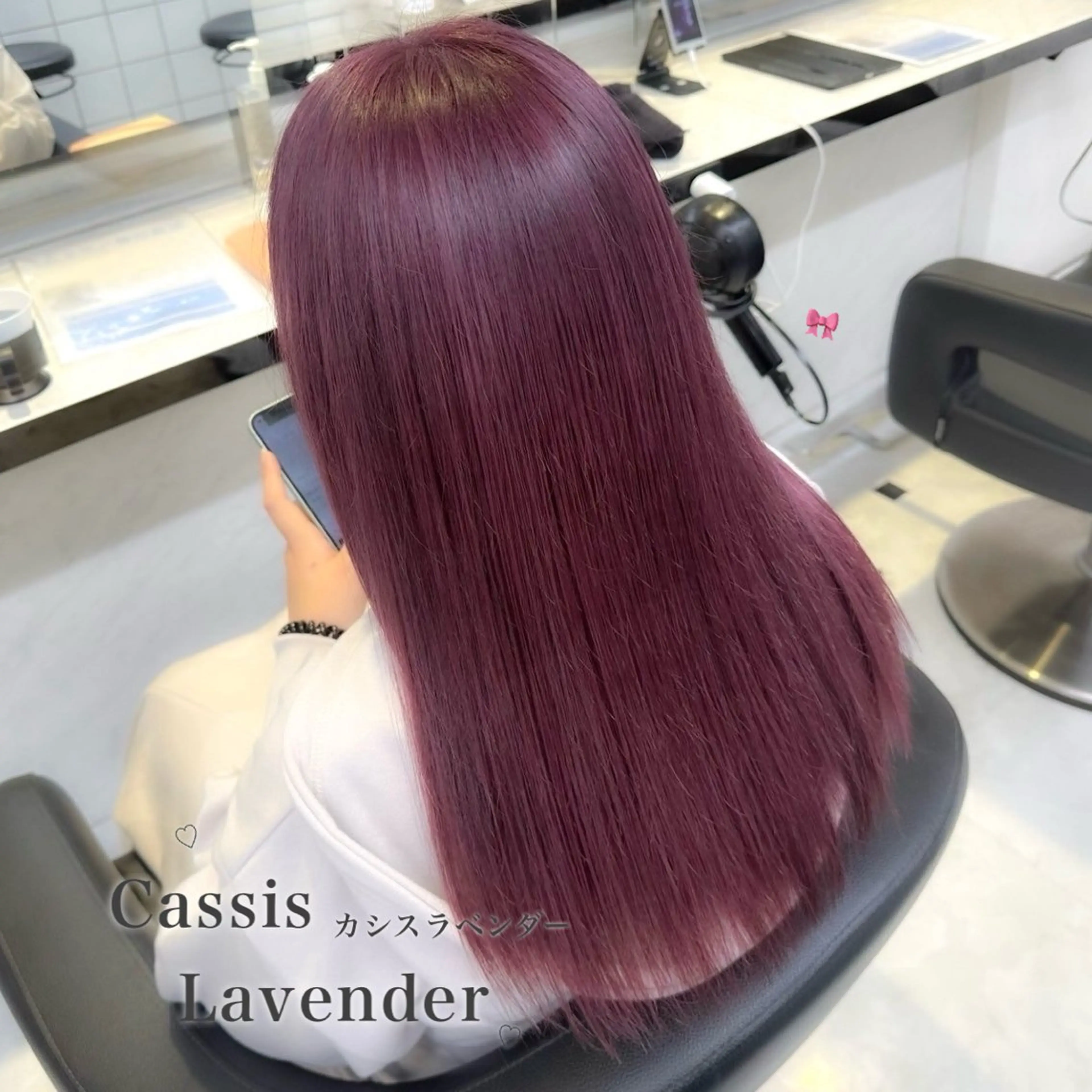 セミロング カラー 韓国風艶髪🎀 暖色カラー🤍のヘアスタイル