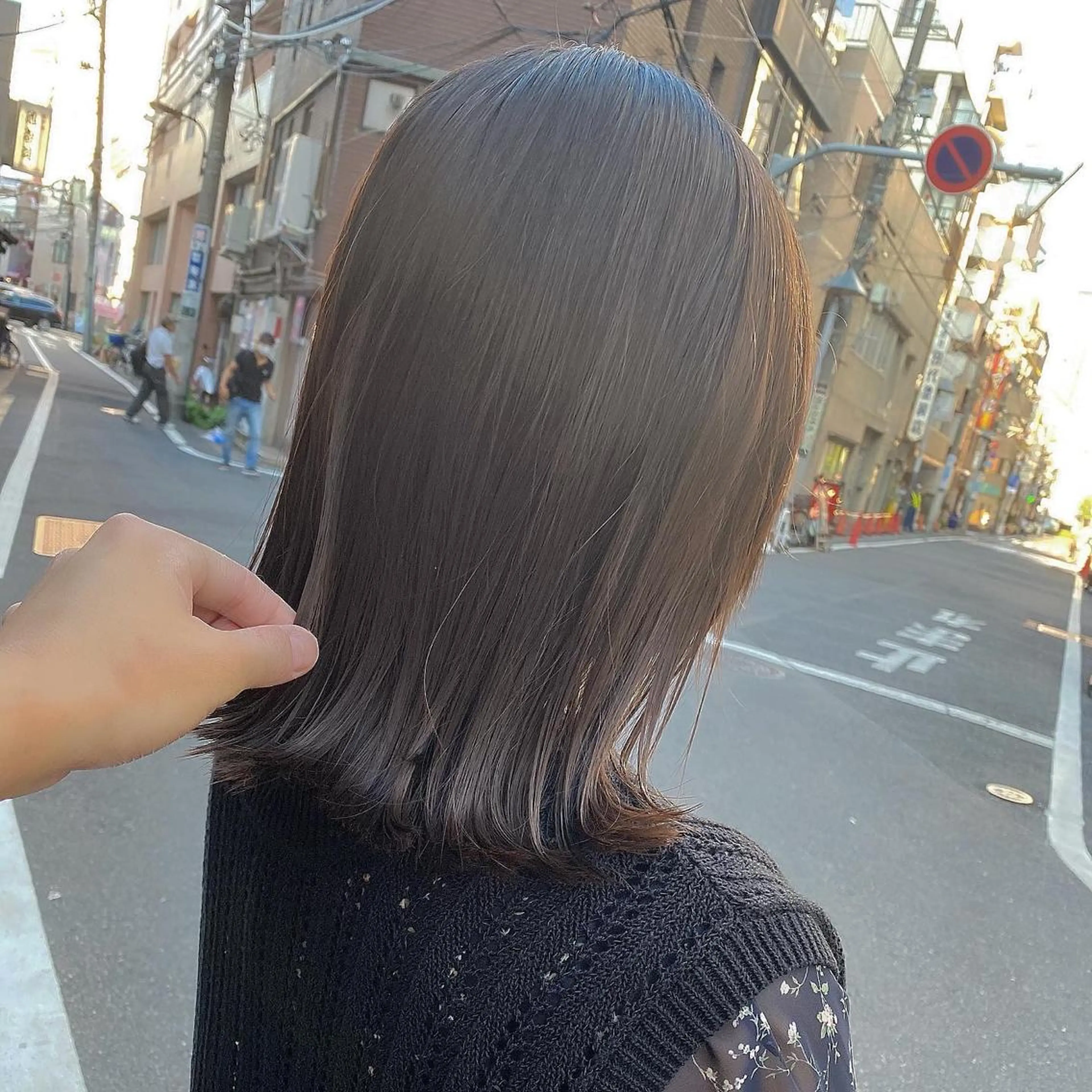 ミディアム 切りっぱなしボブ ボブ 髪質改善 髪質改善特化 安東駿介のヘアスタイル