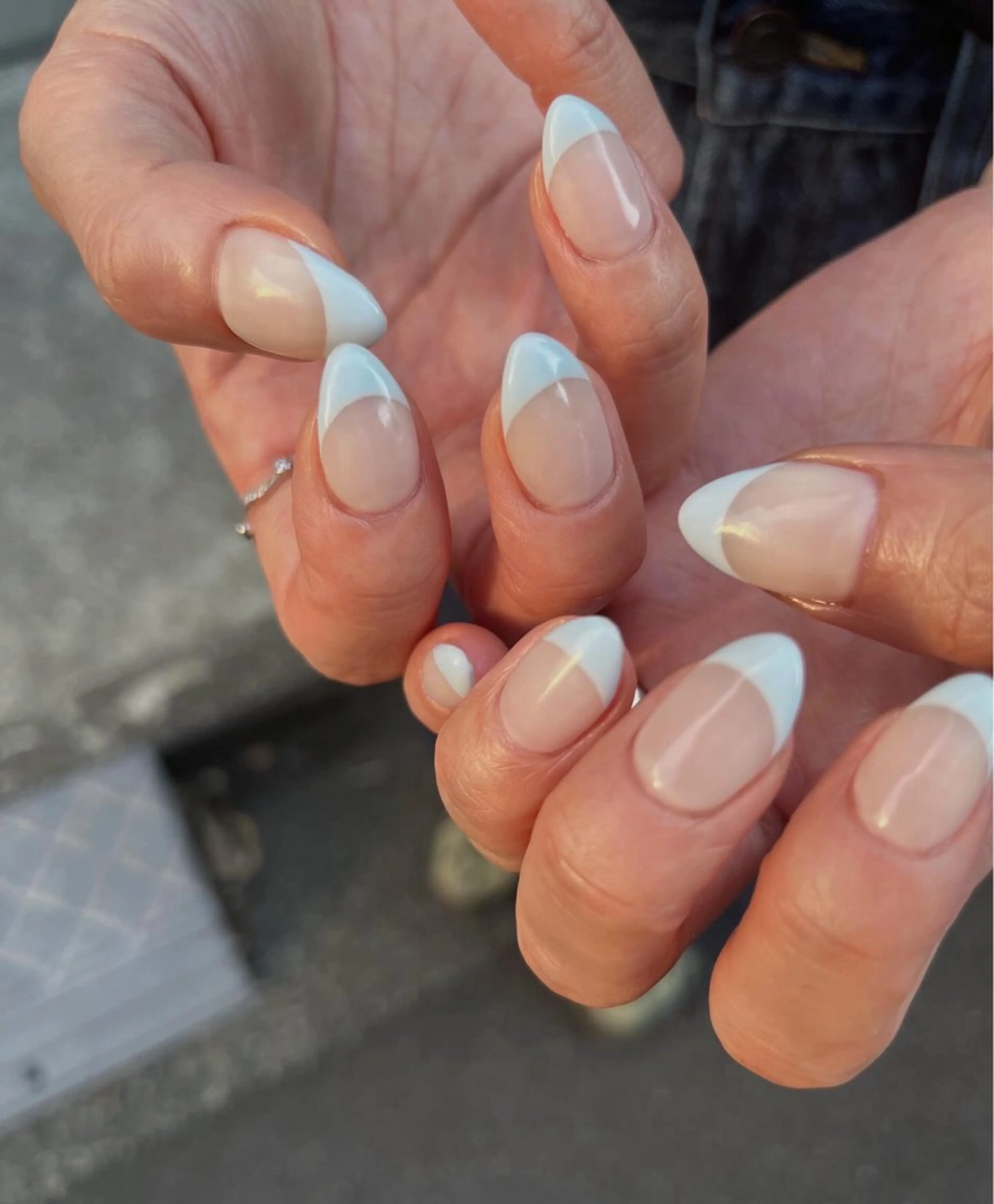 ネイル フレンチネイル シンプルネイル ハンドネイル 🌼大西洋子 laughl🌼のネイルデザイン