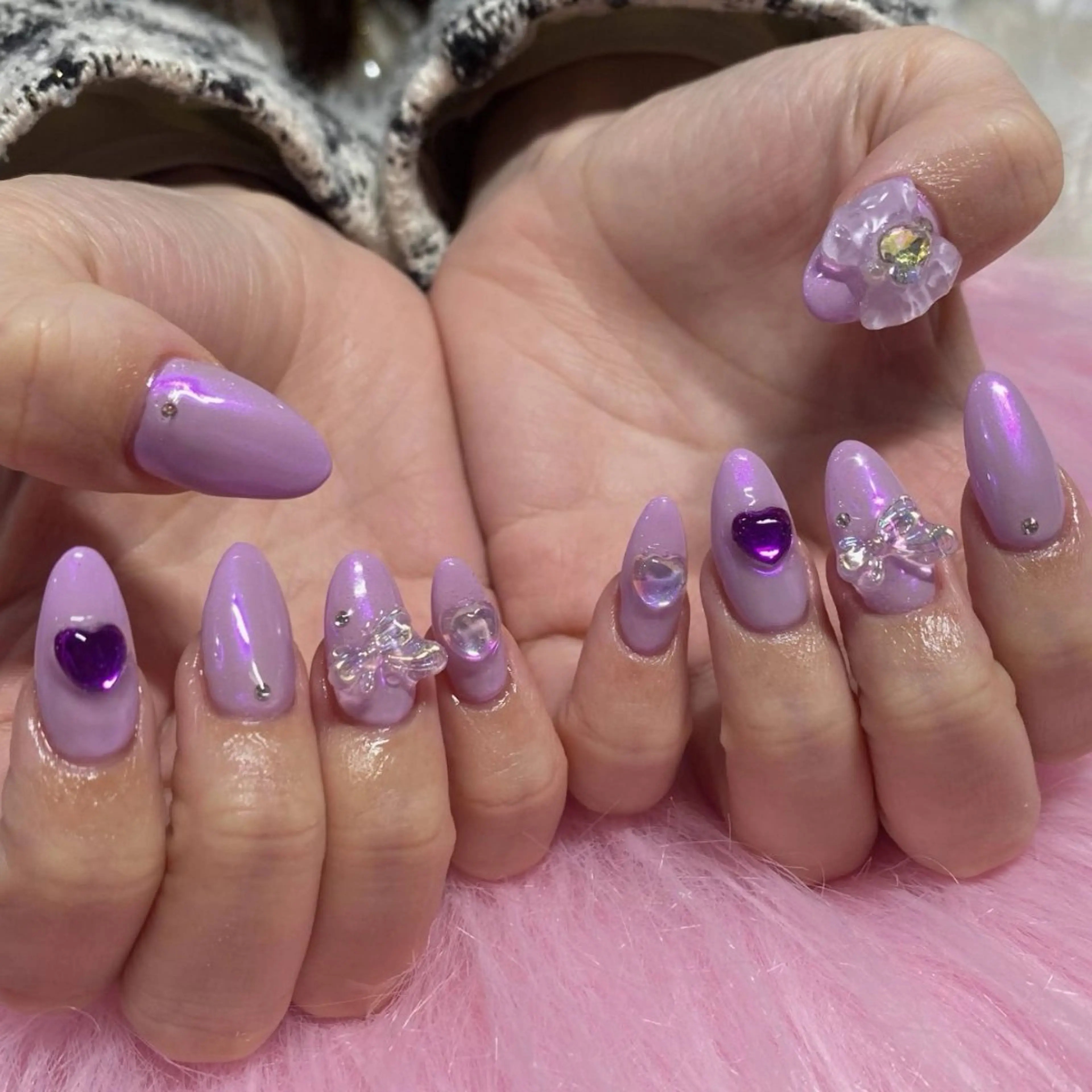 ネイル 長さ出し フレンチネイル ジェルネイル グラデーション ハート ハンドネイル Nail&eye Belire 新宿のネイルデザイン