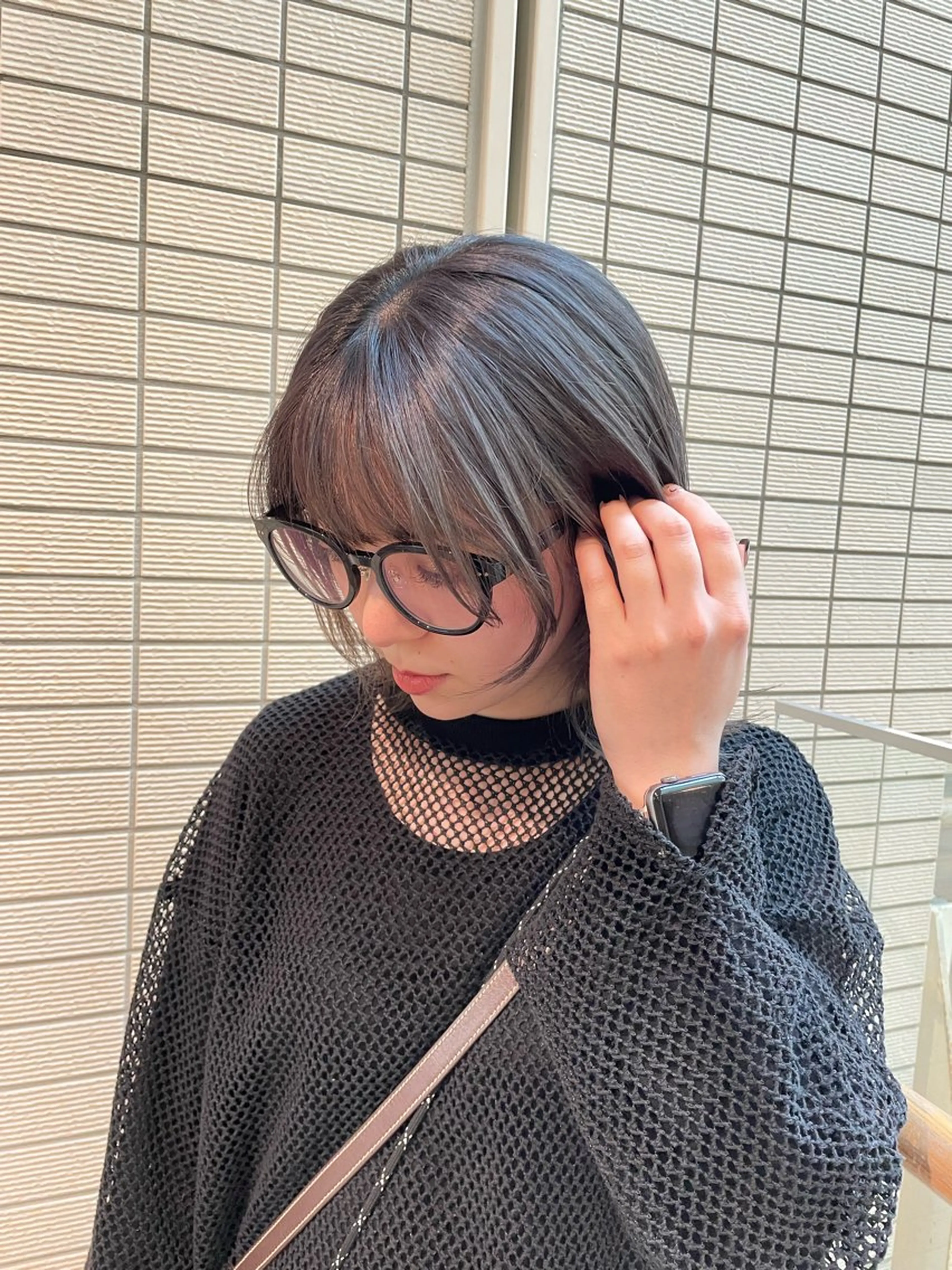 韓国風🤍顔周り前髪カット＋カラーの写真