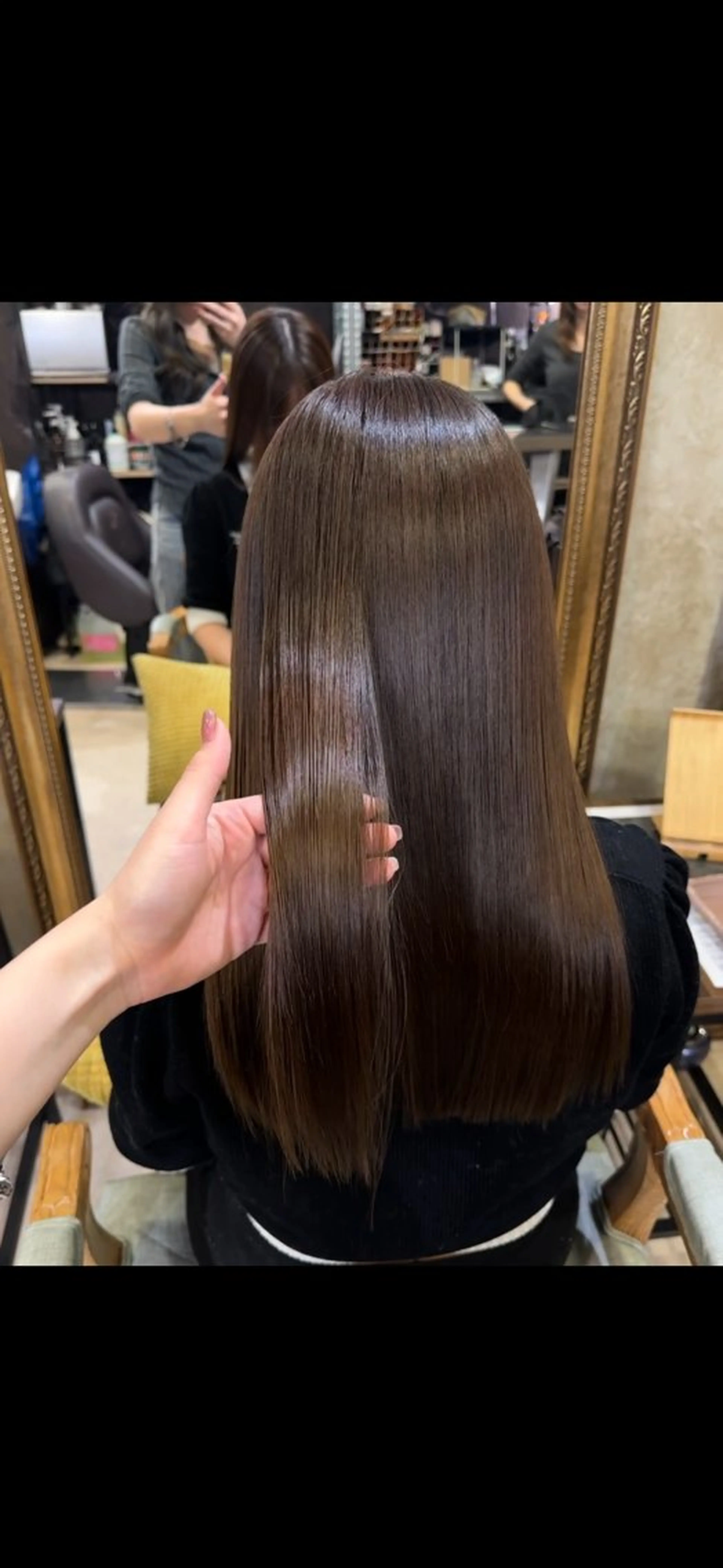 ロング ヘアカラー 縮毛矯正 内田 茉潤のマツエク・マツパデザイン