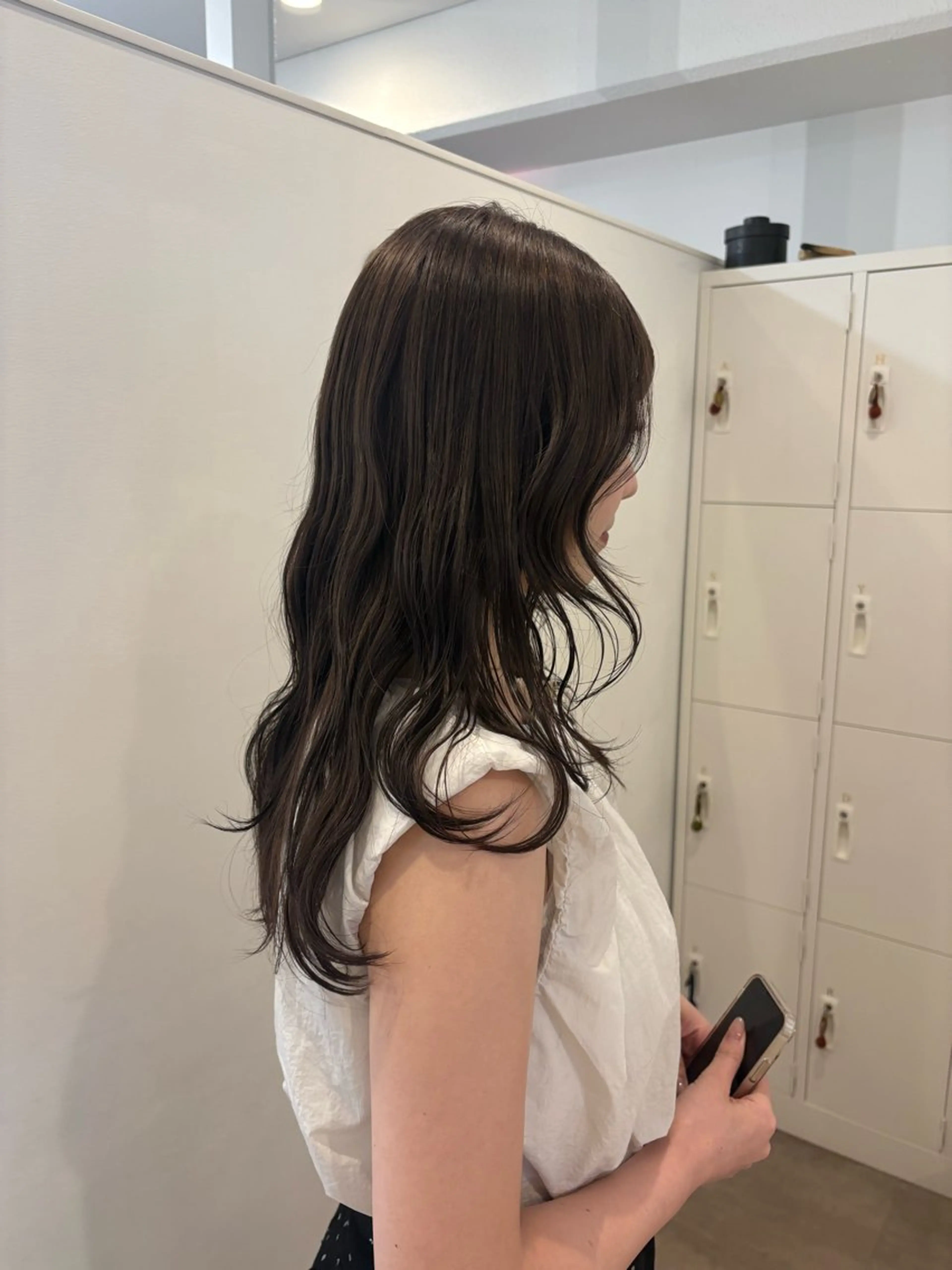 セミロング カラー カット ヘアカラー トリートメント 梅田/柔らかカラー/ オオハシ リナコのヘアスタイル