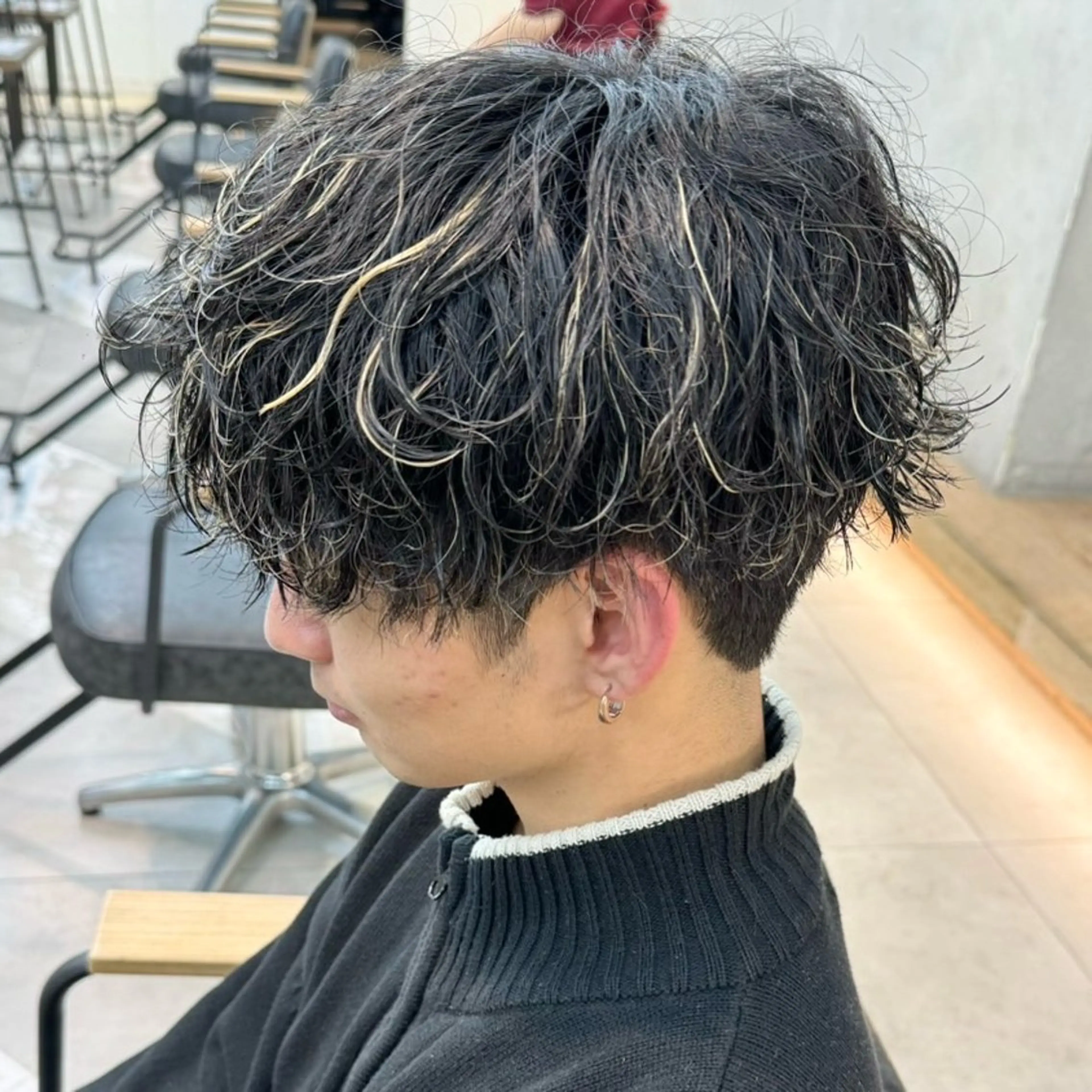 カラー パーマ メンズ カット ヘアカラー パーマ メンズパーマ/ メッシュ📍ﾕﾘのヘアスタイル