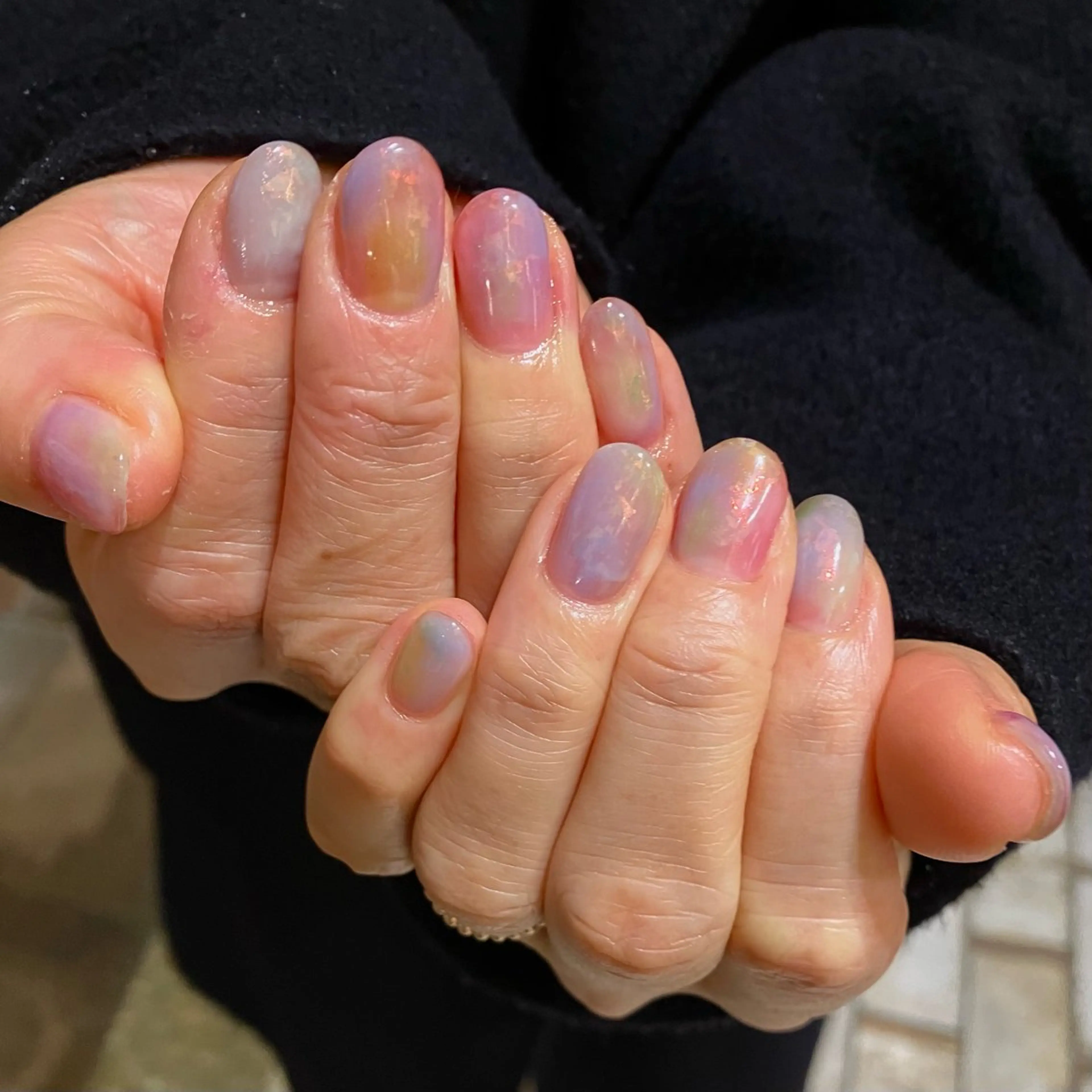 ネイル 持ち込み ニュアンスネイル Take Manaのネイルデザイン