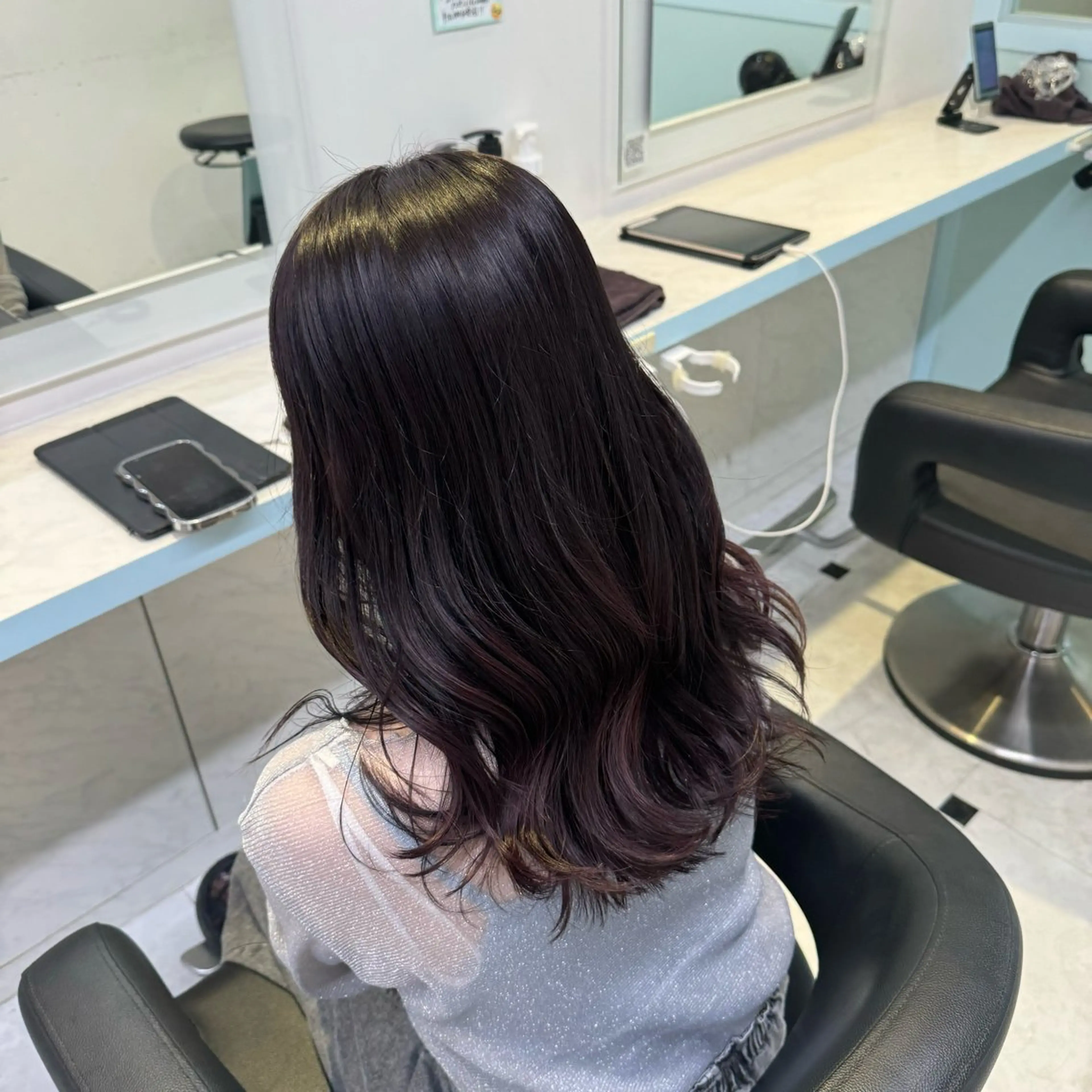 セミロング ヘアカラー 🤎モテ髪＆透明感 ミルクティー🥣🤎のヘアスタイル