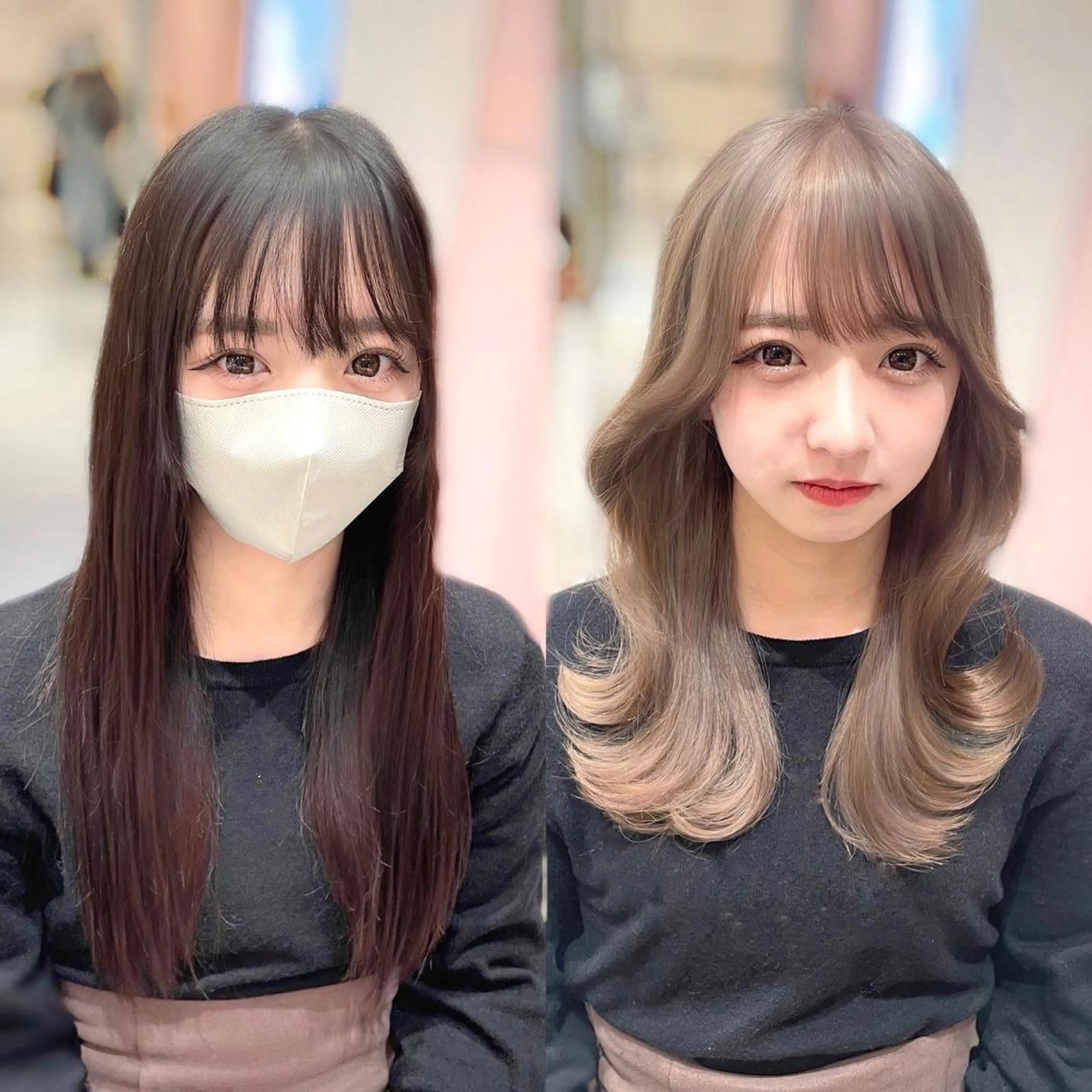 ロング カラー ヘアアレンジ 🤎小顔レイヤー /ベージュ🤎友香のヘアスタイル