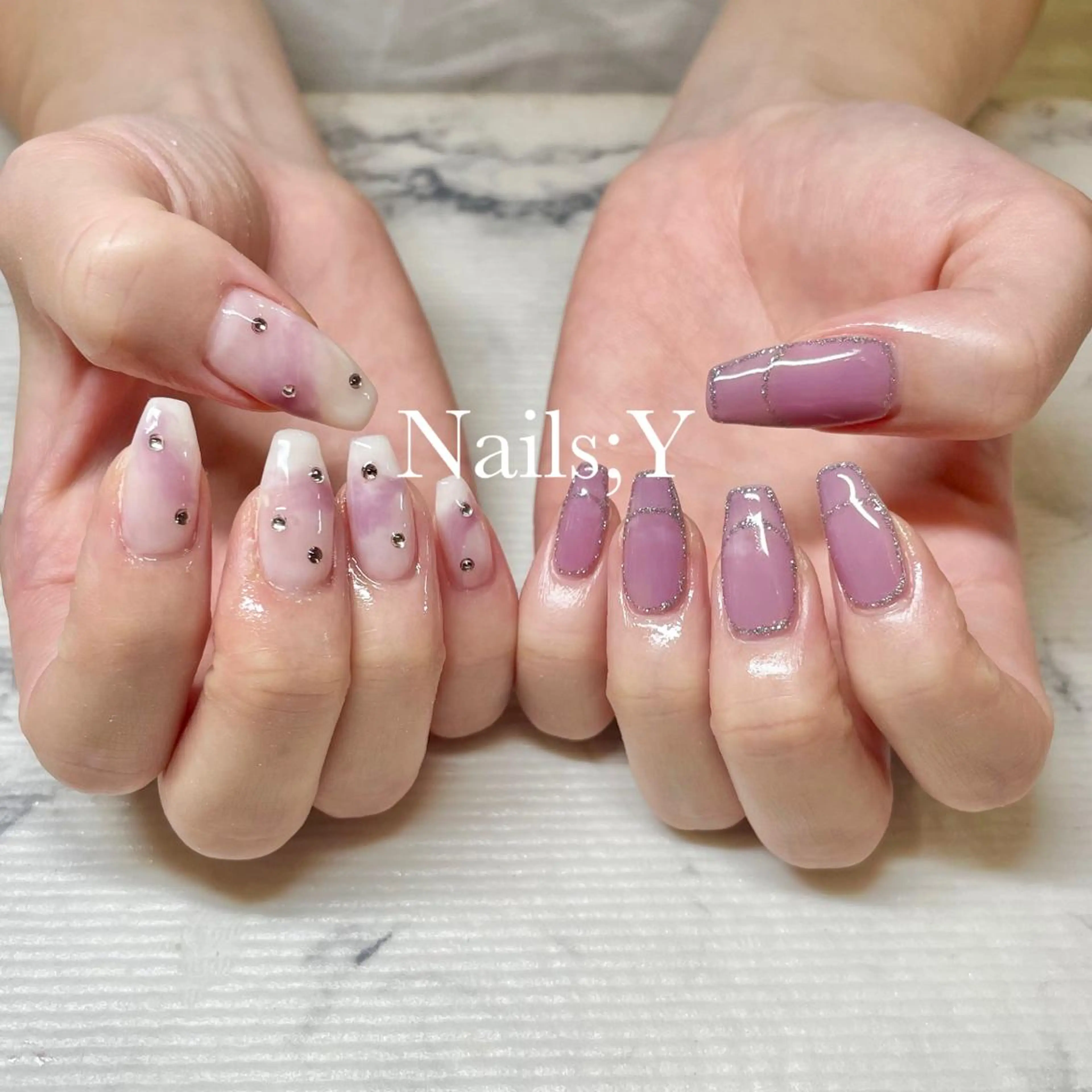 ネイル フラッシュネイル ラメ(グリッター) 持ち込み yo koのネイルデザイン