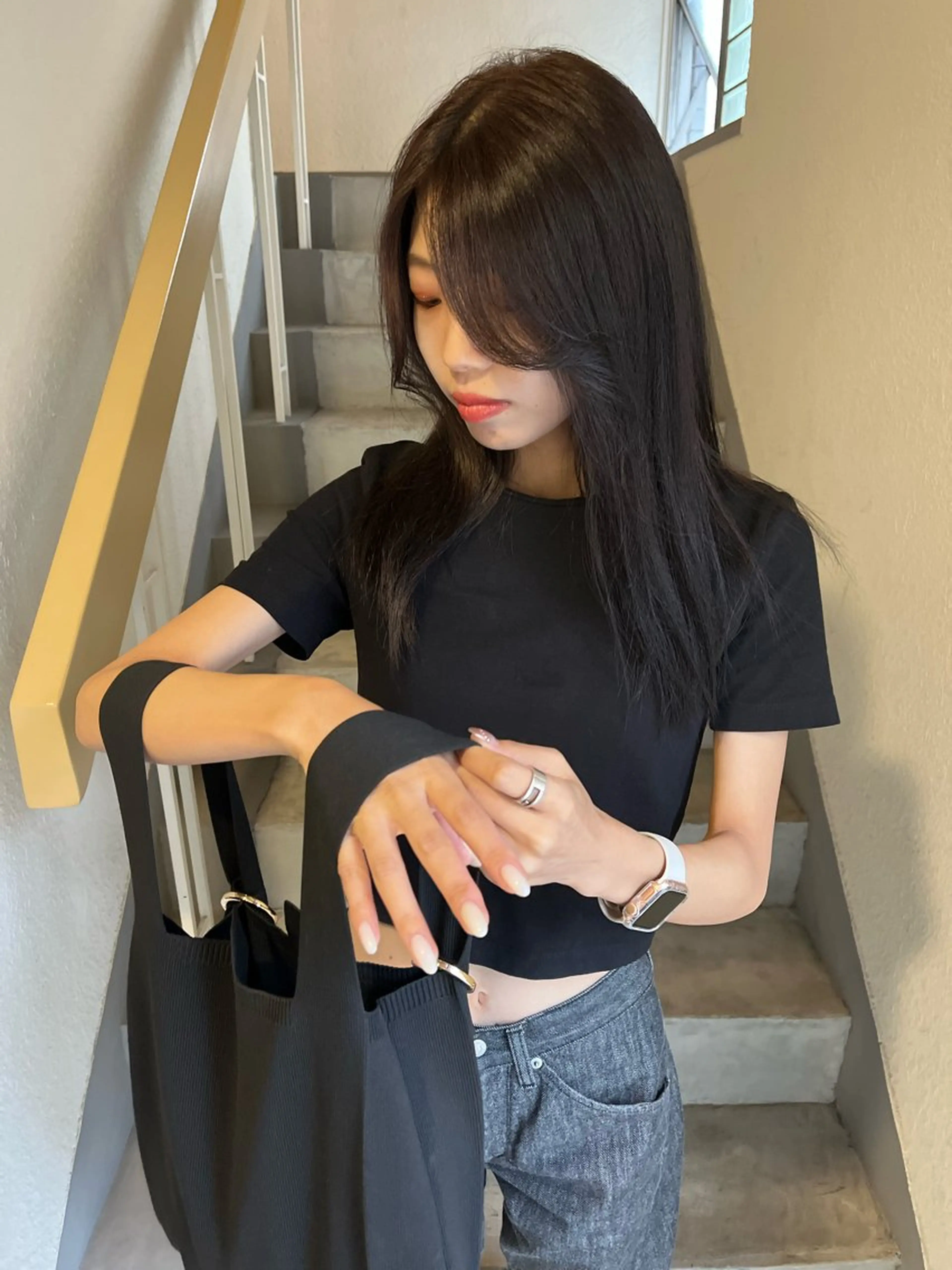 セミロング カラー SIKI yuuna レイヤーカット🪽のヘアスタイル