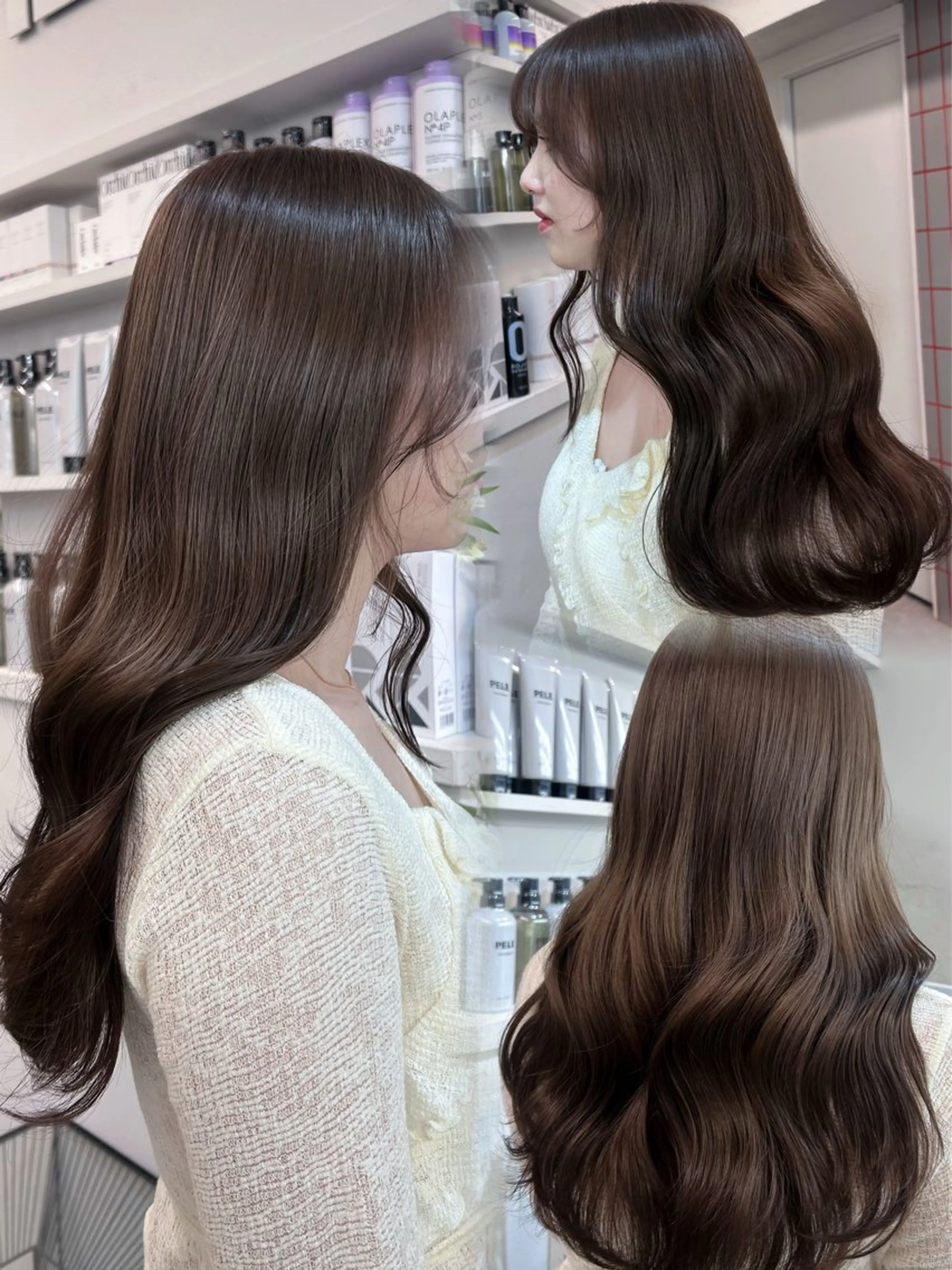 ロング カラー カット ヘアカラー トリートメント 💍モテる艶髪 透明感カラー💖のヘアスタイル
