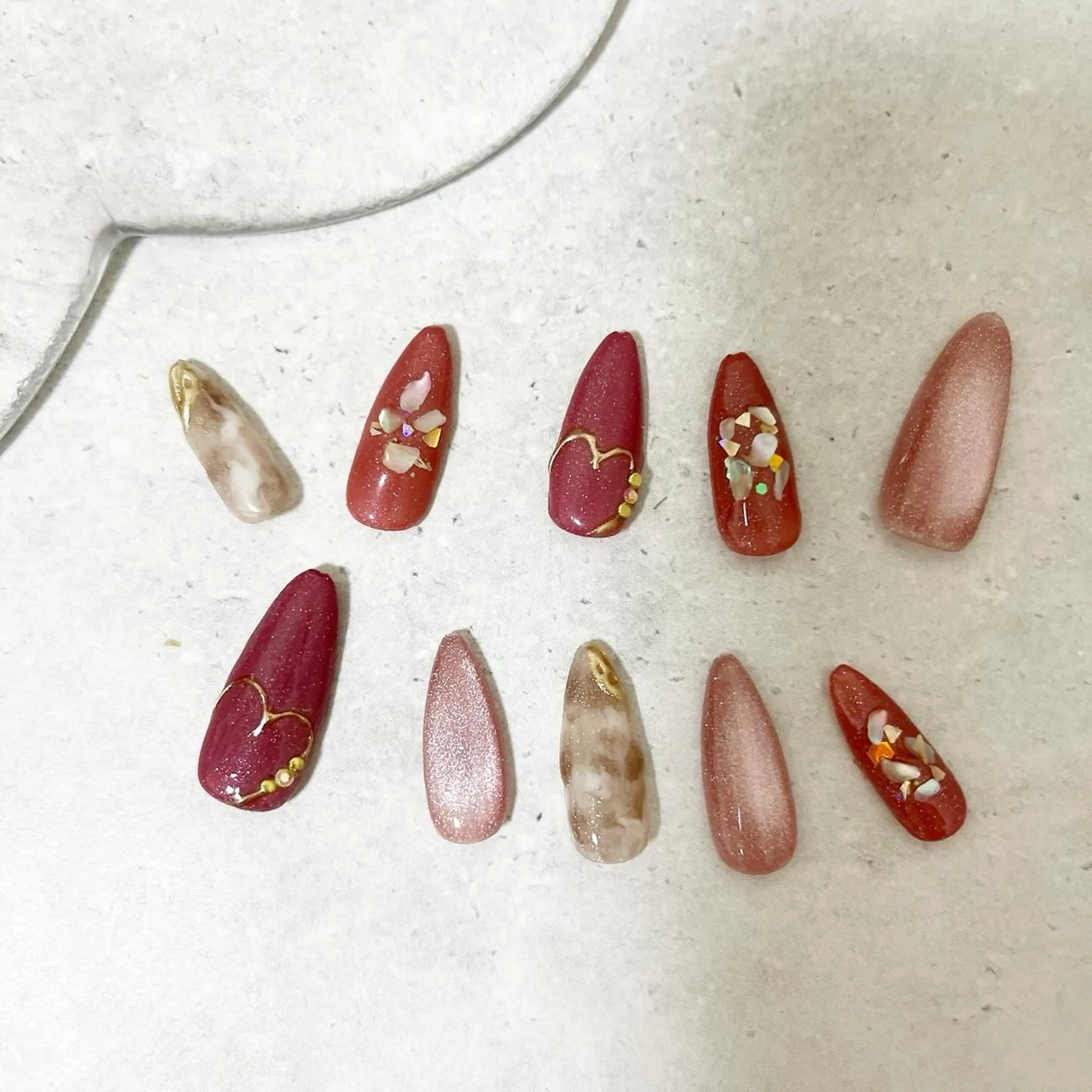 ネイル ネイルチップ フットネイル K Aのネイルデザイン