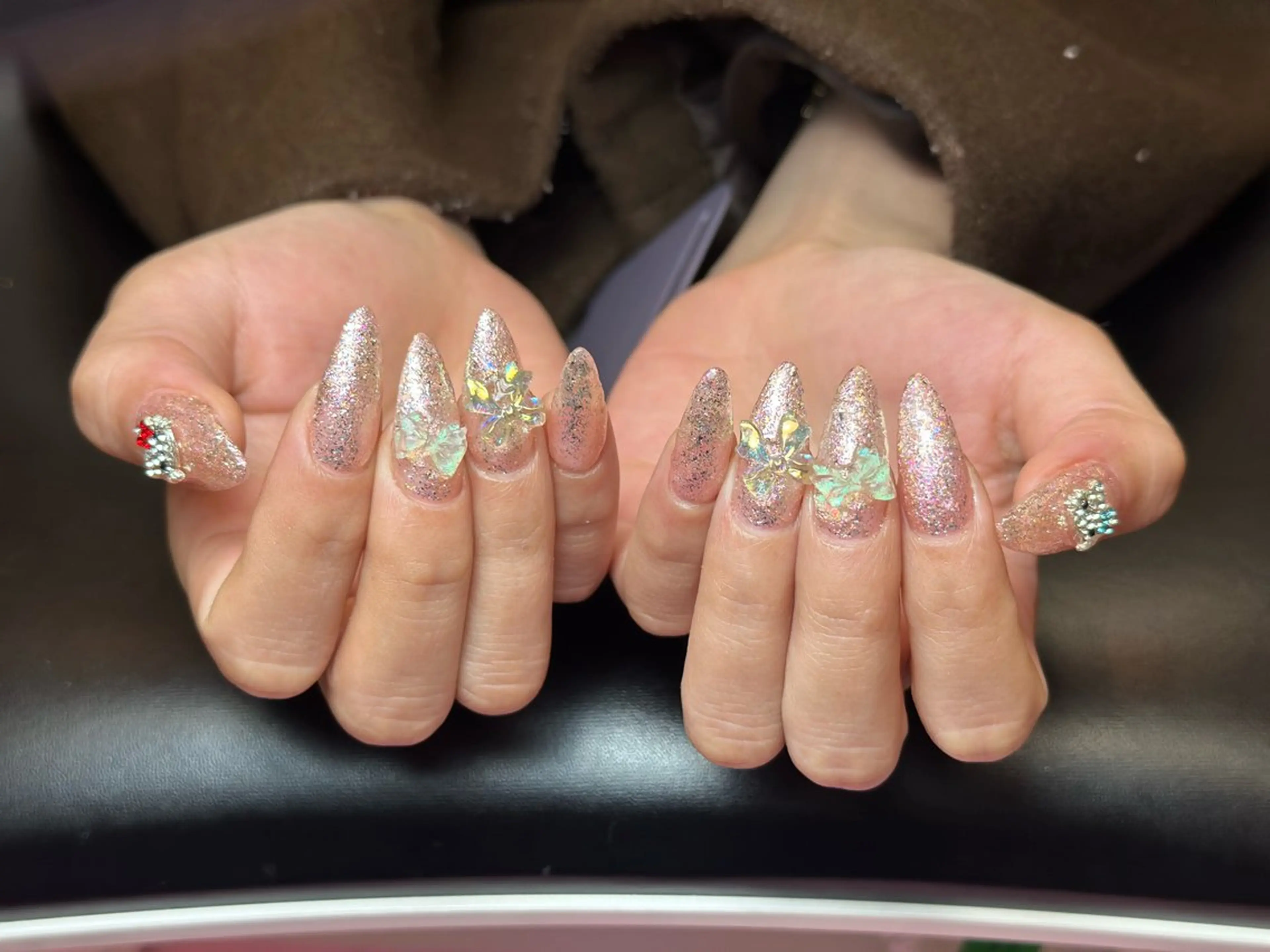 ネイル チークネイル 長さ出し フレンチネイル ジェルネイル グラデーション ハンドネイル RIBON nail salonのネイルデザイン