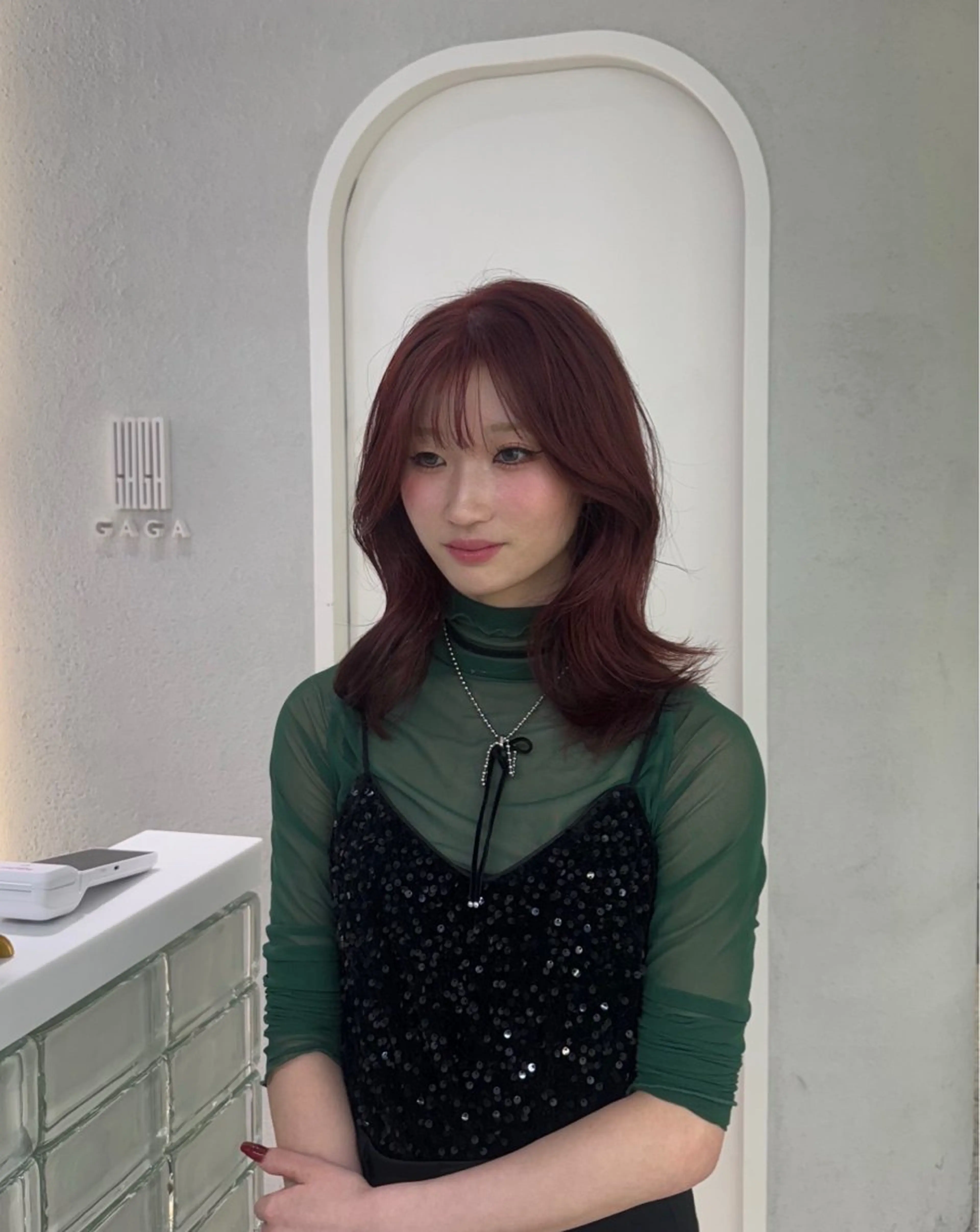 カラー ヘアカラー トリートメント ヘアセット ANN GAGA 心斎橋/ハイトーンのヘアスタイル