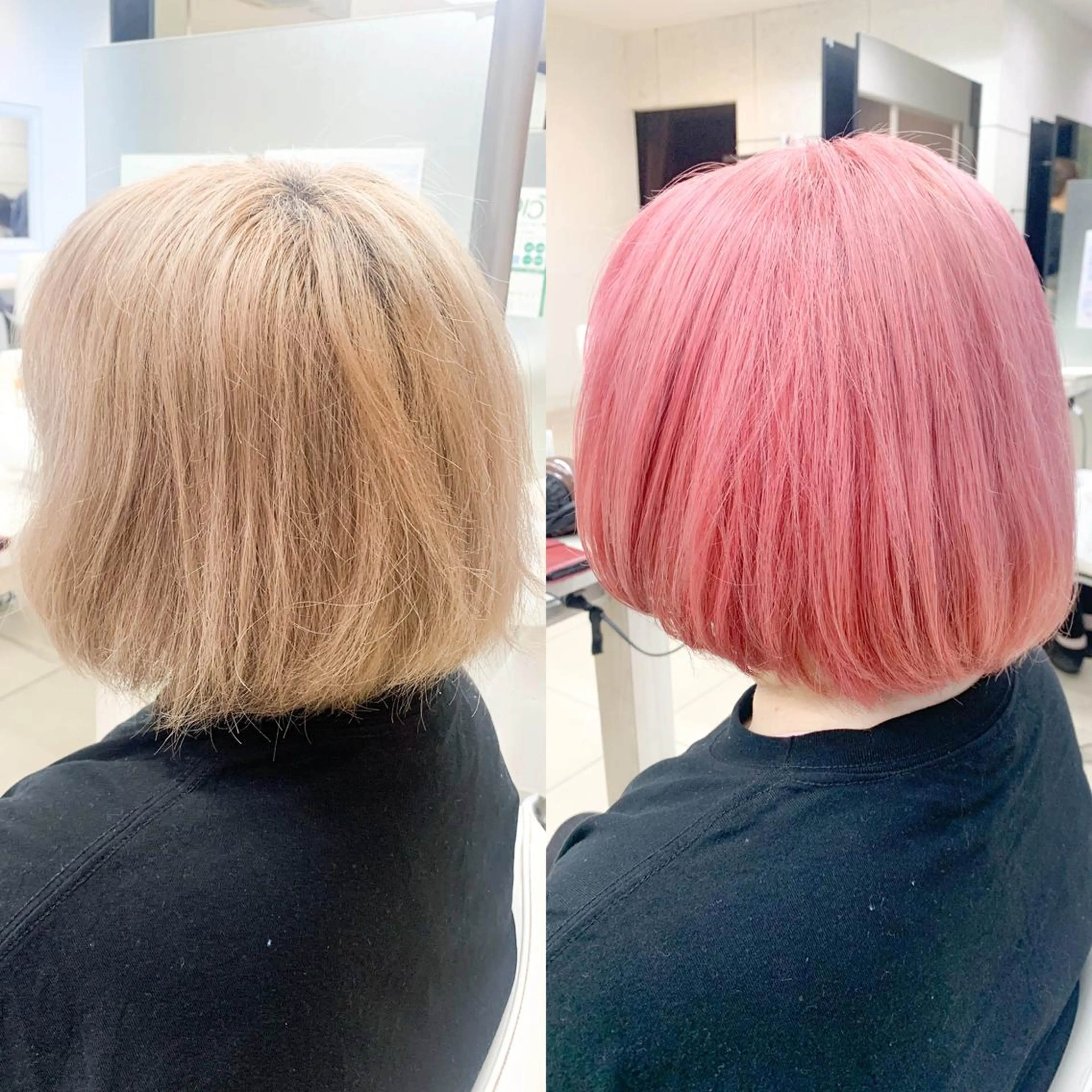 ショート カラー ピンクカラー ホワイトピンク ヘアカラー トリートメント ✂︎レディース のメンズカット屋さんのヘアスタイル