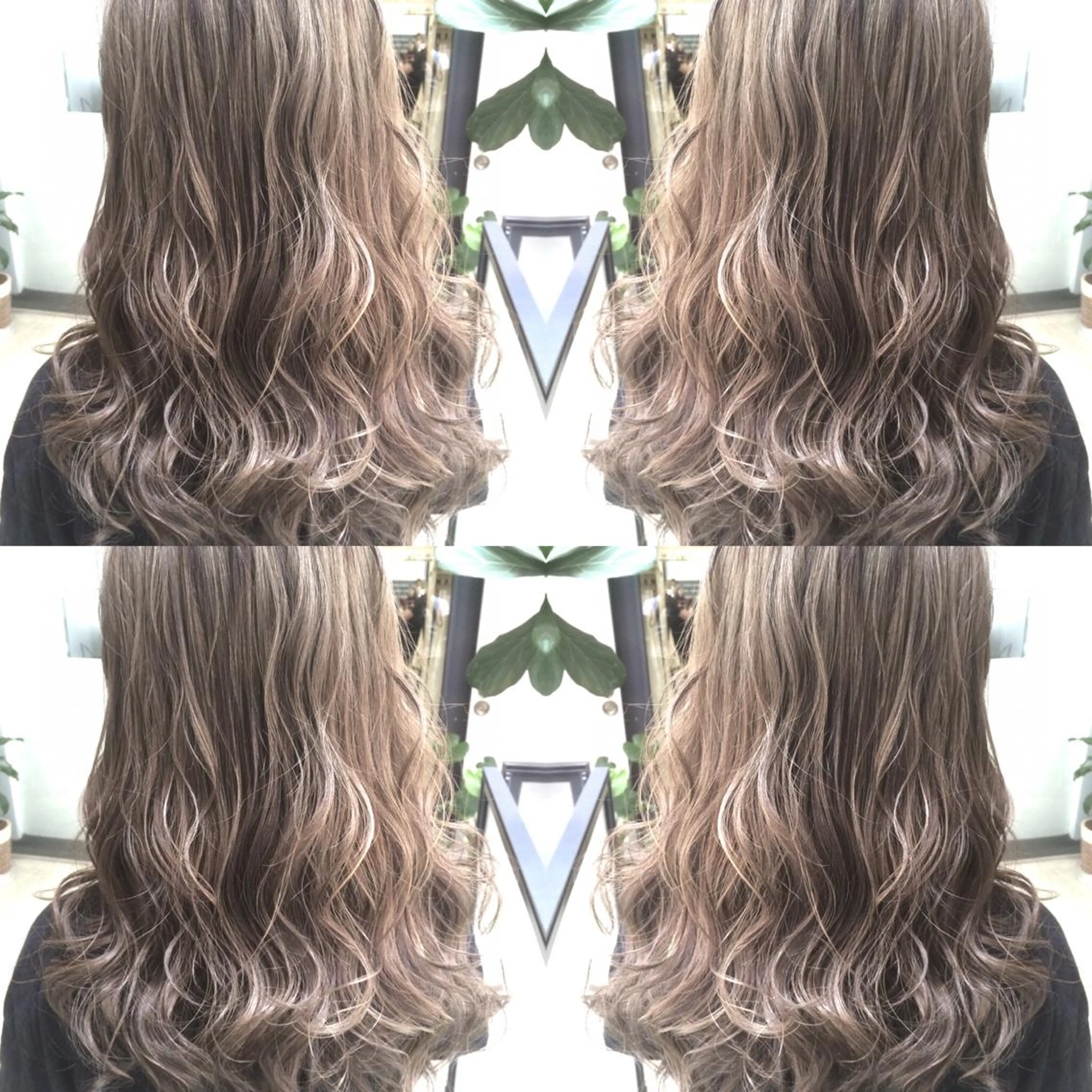 セミロング カラー バレイヤージュ ベージュカラー レイヤーカット 井上 一平のヘアスタイル