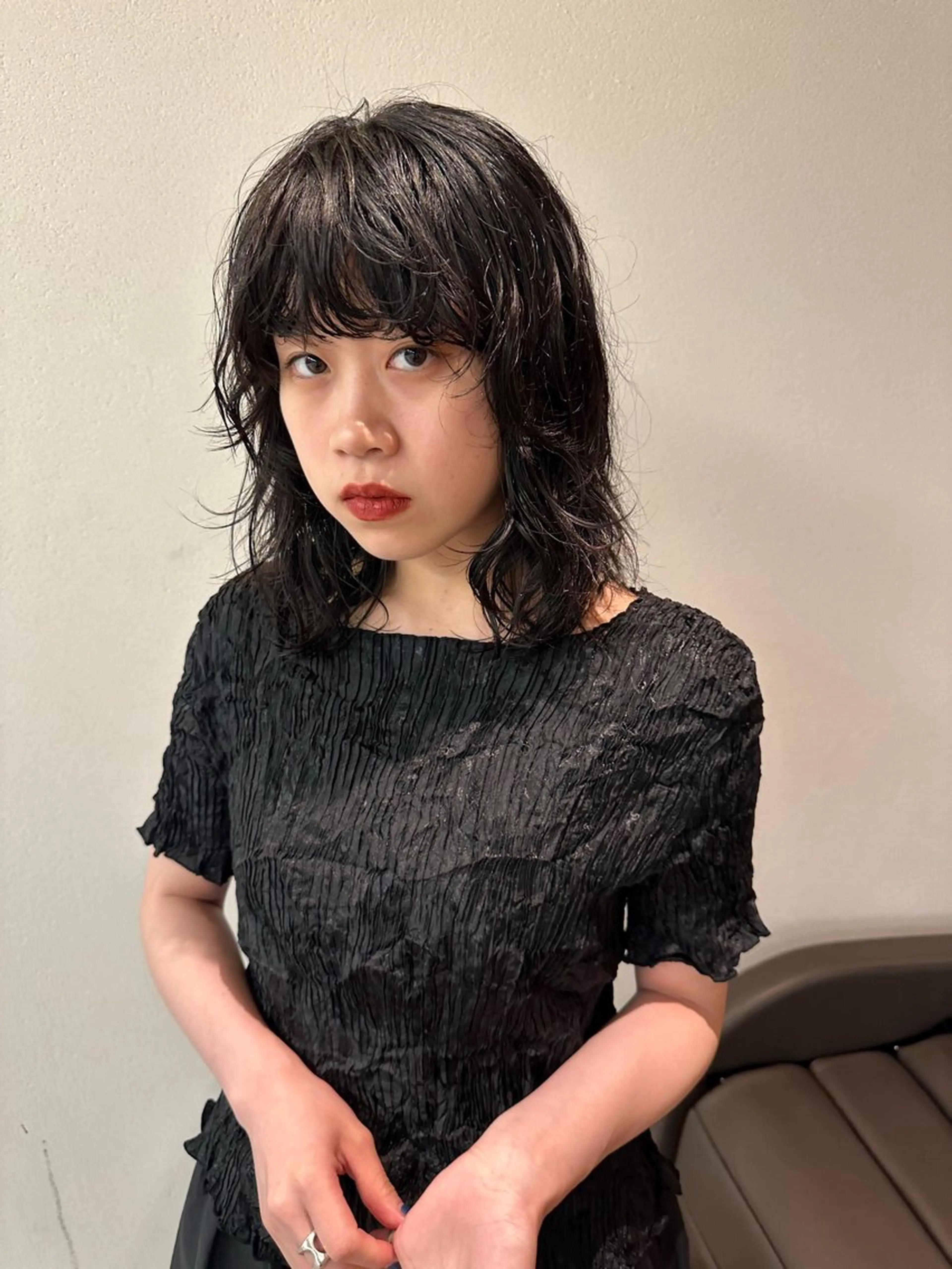 ミディアム パーマ カット パーマ お悩み解決パーマ hana🩰のヘアスタイル