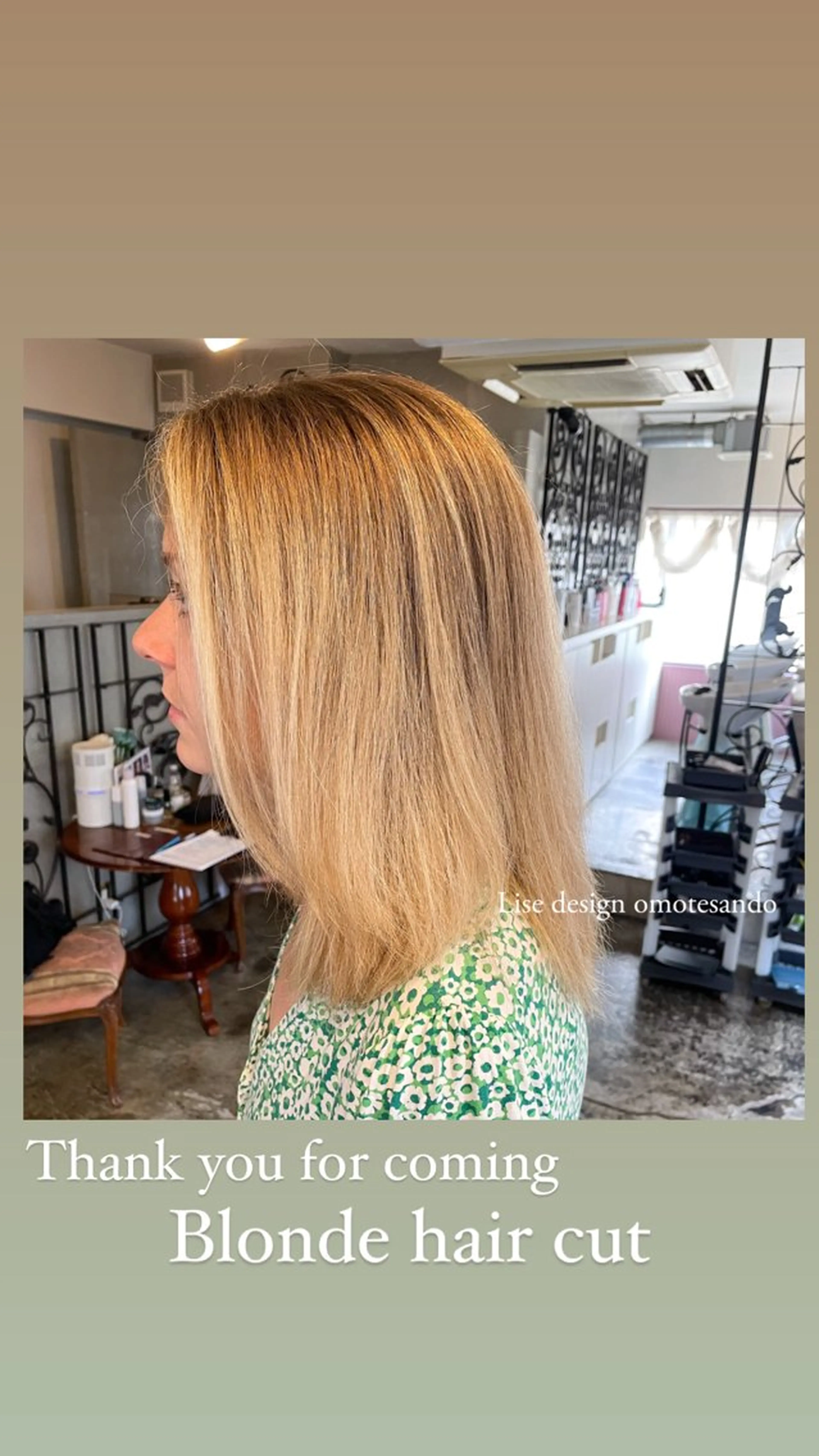 ミディアム カラー パーマ メンズ カット ヘアカラー パーマ 縮毛矯正 トリートメント 表参道Lise おおいしおりのヘアスタイル